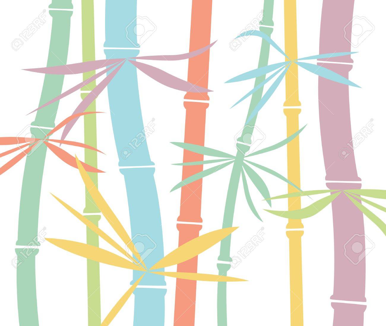 Colorful Bamboo Background