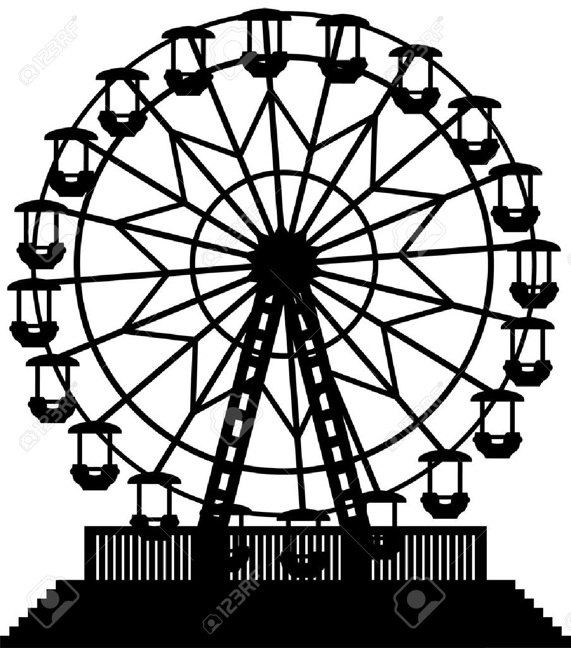 Ferris Wheel Royalty Free Cliparts Vectors And Stock Illustration Image 10099101