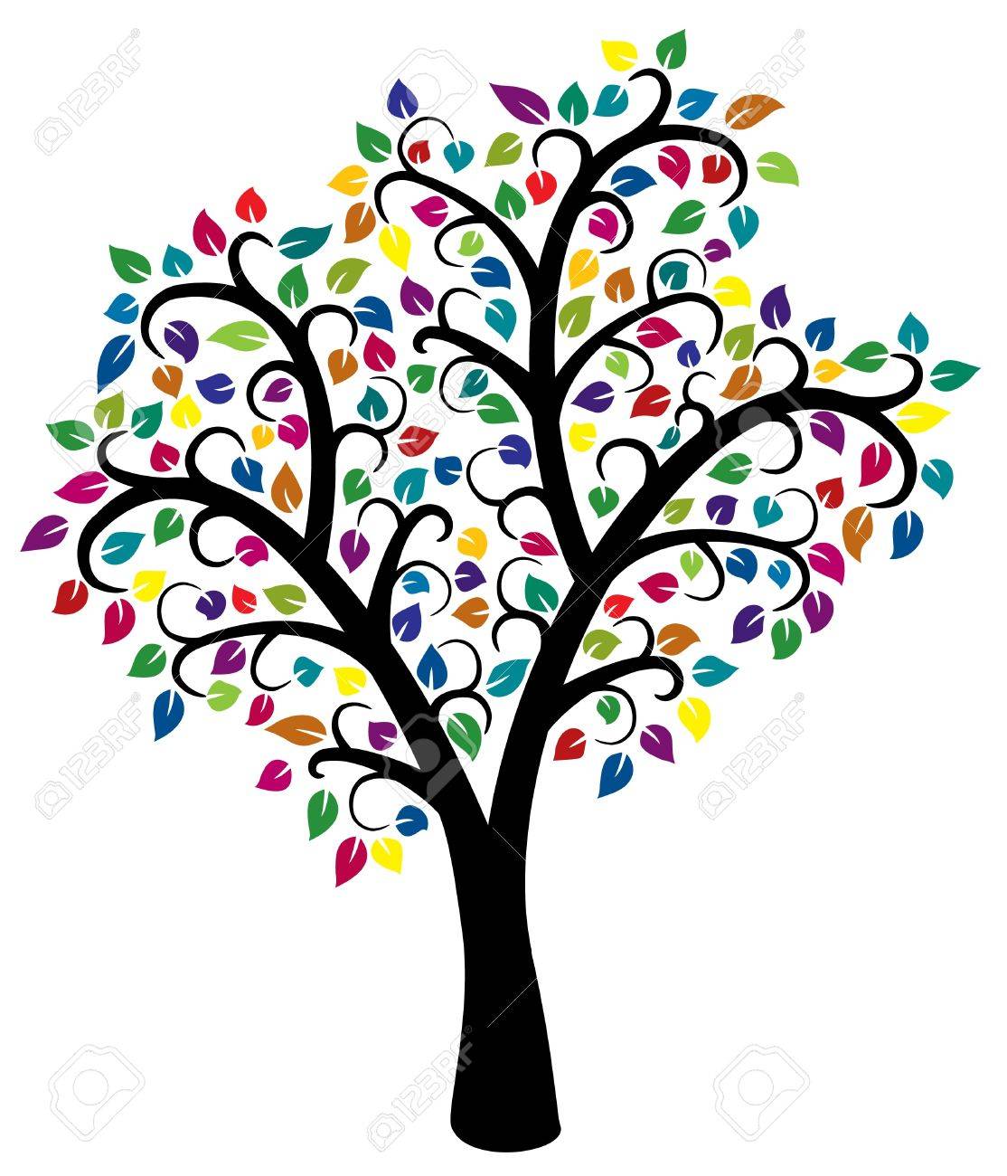 Design Of Colorful Tree Royalty Free Svg Cliparts Vectors And Stock Illustration Image