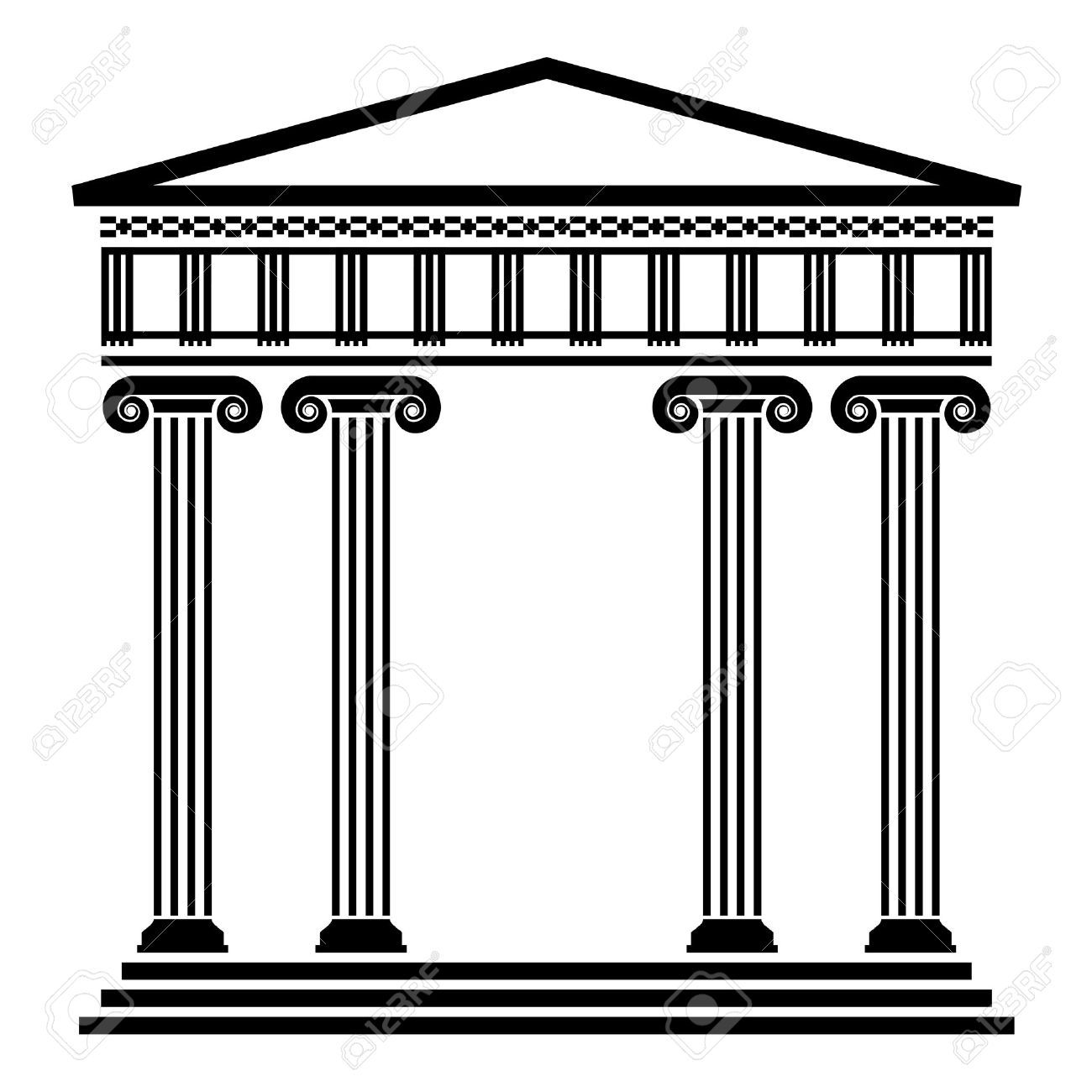 Roman Architecture Columns vector ancient greek architecture with columns royalty free Roman Architecture Columns vector ancient greek architecture with columns royalty free