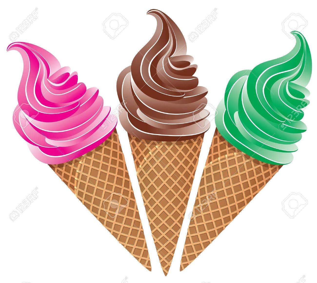 Ice Cream Cones Royalty Free Cliparts, Vectors, And Stock Illustration.  Image 14625849.
