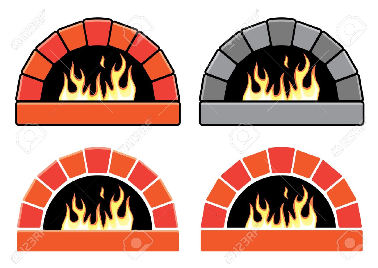 Vector Clipart Set Of Ovens With Burning Fire Royalty Free SVG, Cliparts,  Vectors, and Stock Illustration. Image 31811172., image size:1300x921