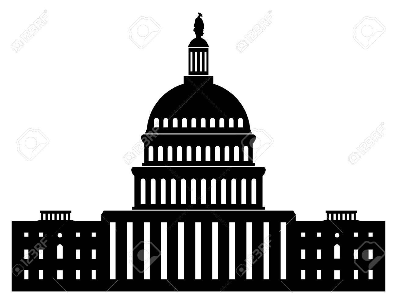 국회 의사당 워싱턴 DC 미국 의회 건물의 흑백 아이콘 로열티 무료 사진, 그림, 이미지 그리고 스톡포토그래피. Image  69612381
