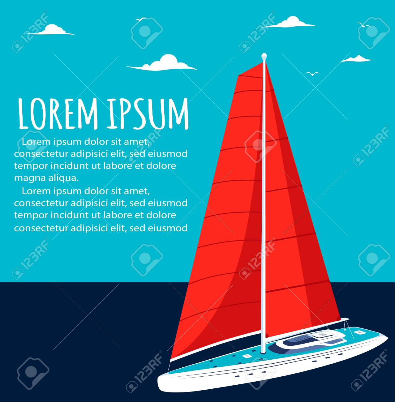 yacht club flyer design with sail boat royalty free cliparts model yacht club flyer