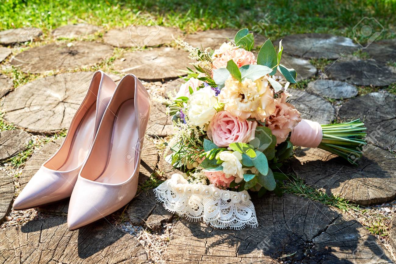beige heels for wedding