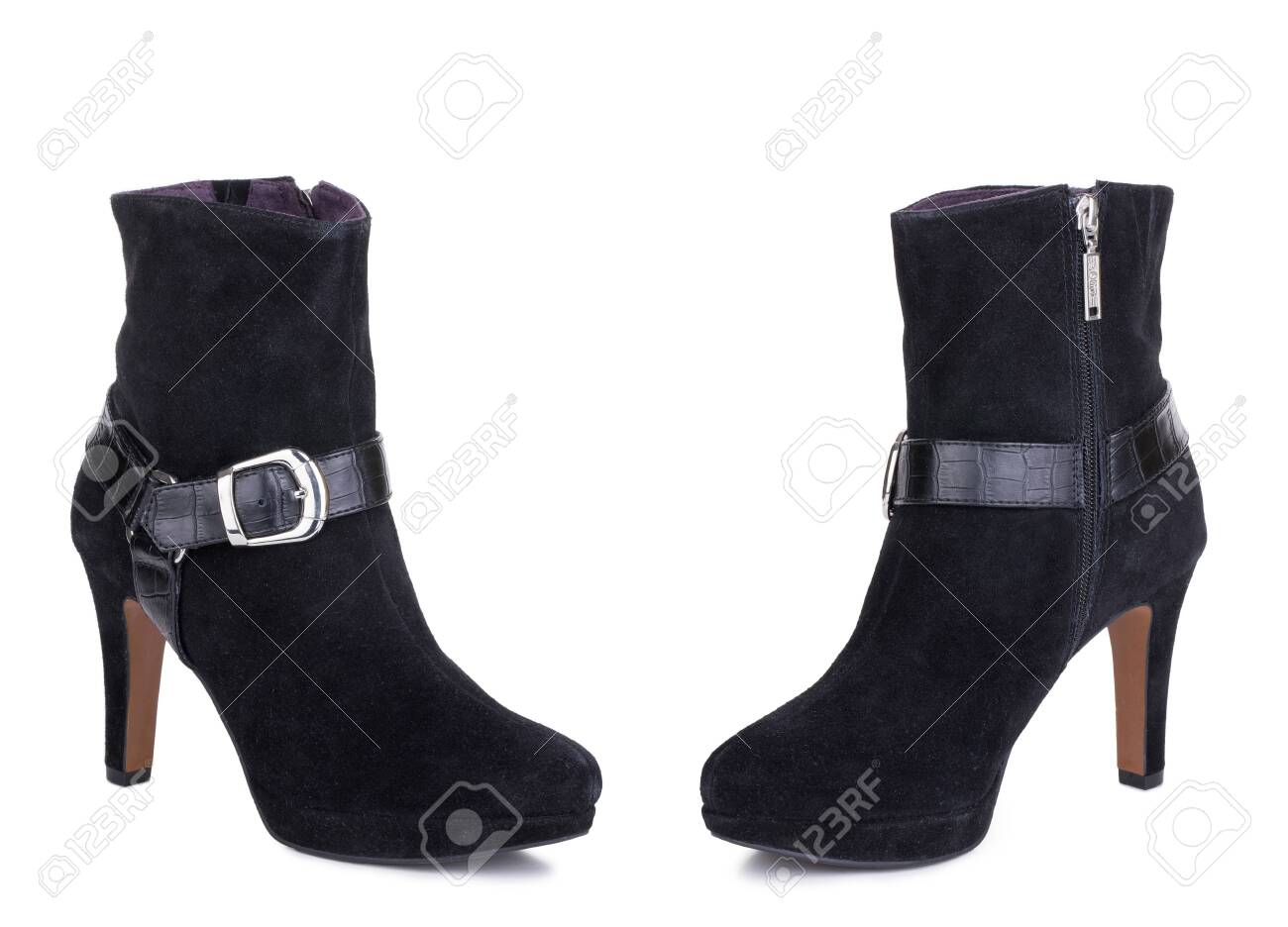 stylish black ankle boots