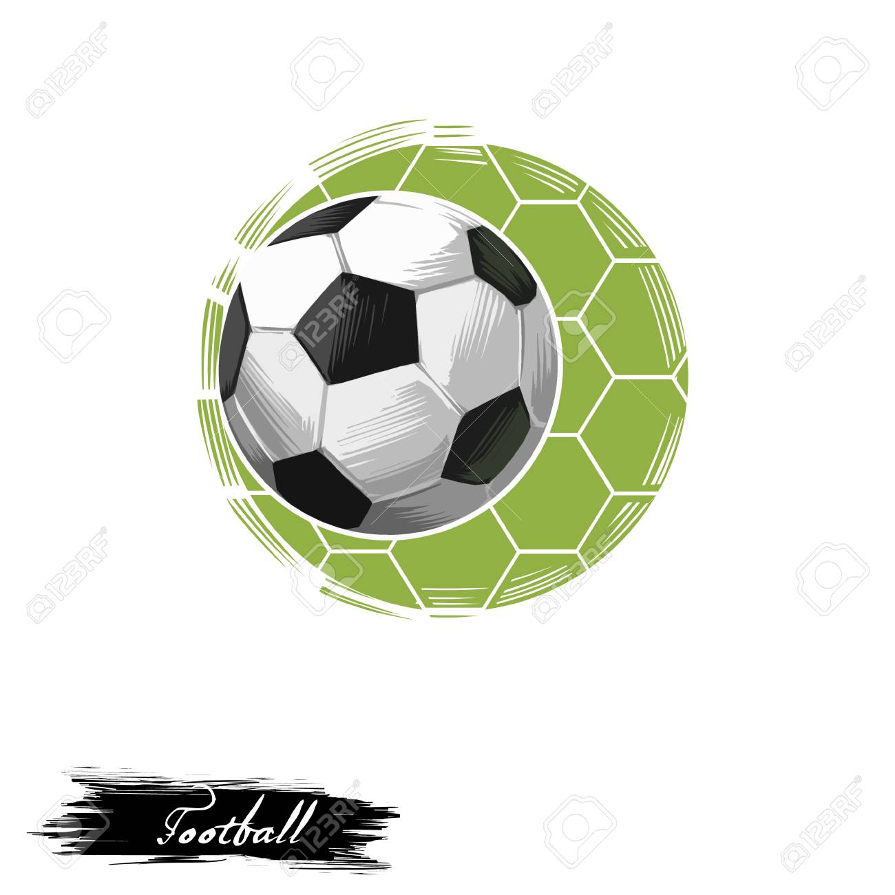 Football Club Logo Digital Art Illustration Isolated On White Stock Photo Picture And Royalty Free Image Image