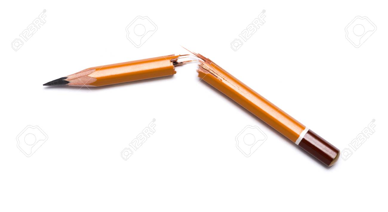 Crayon Cassé Sur Un Fond Blanc Banque D'Images et Photos Libres De Droits.  Image 35289699