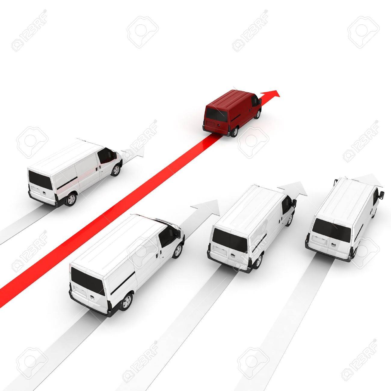 3d van best delivery leader concept on white background stock photo 10309538