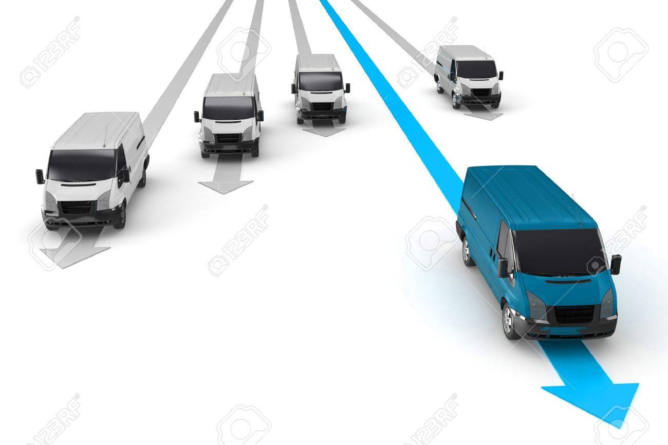 3d van best delivery leader concept on white background stock photo 10309527