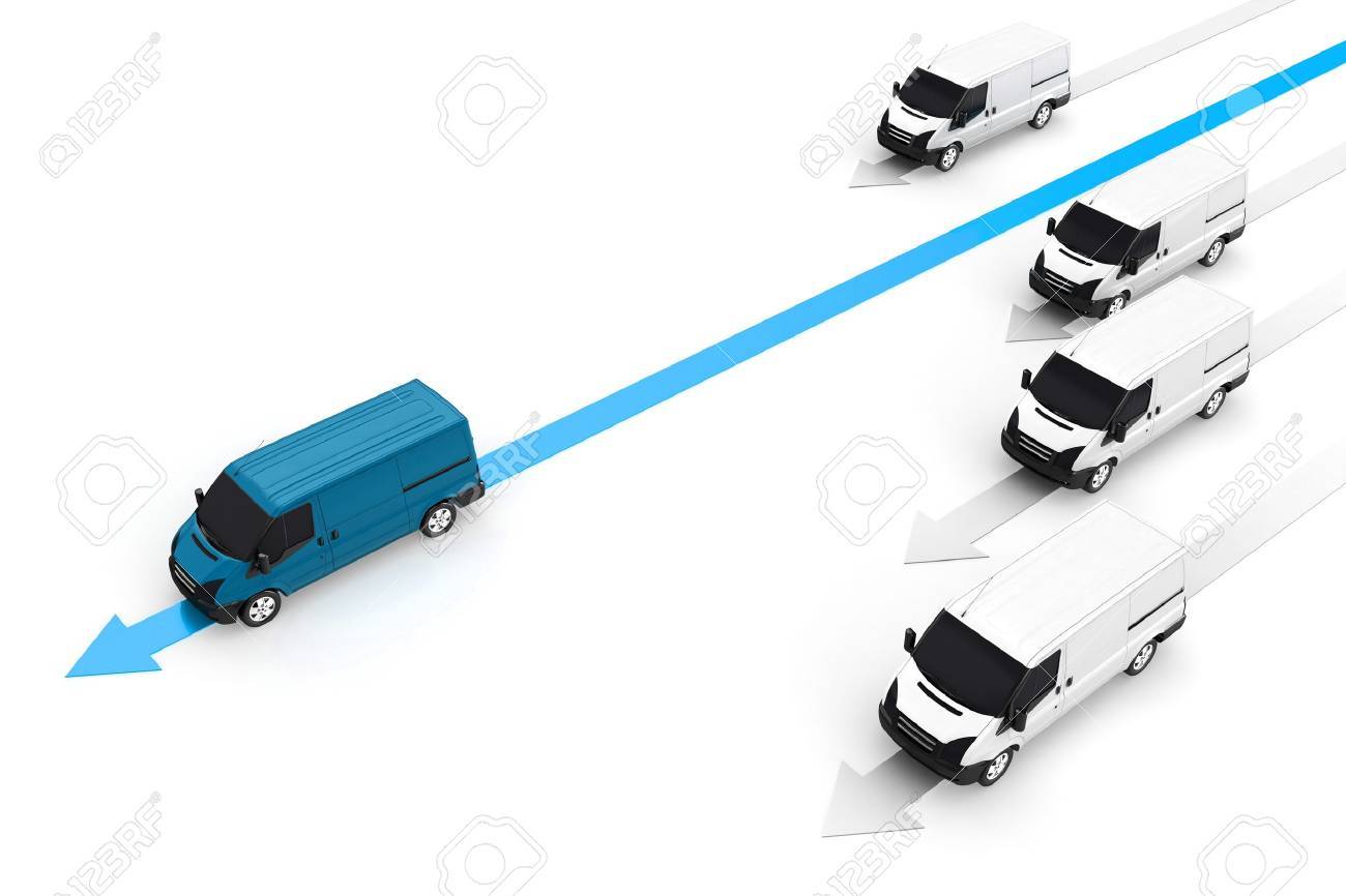 3d van best delivery leader concept on white background stock photo 10309528