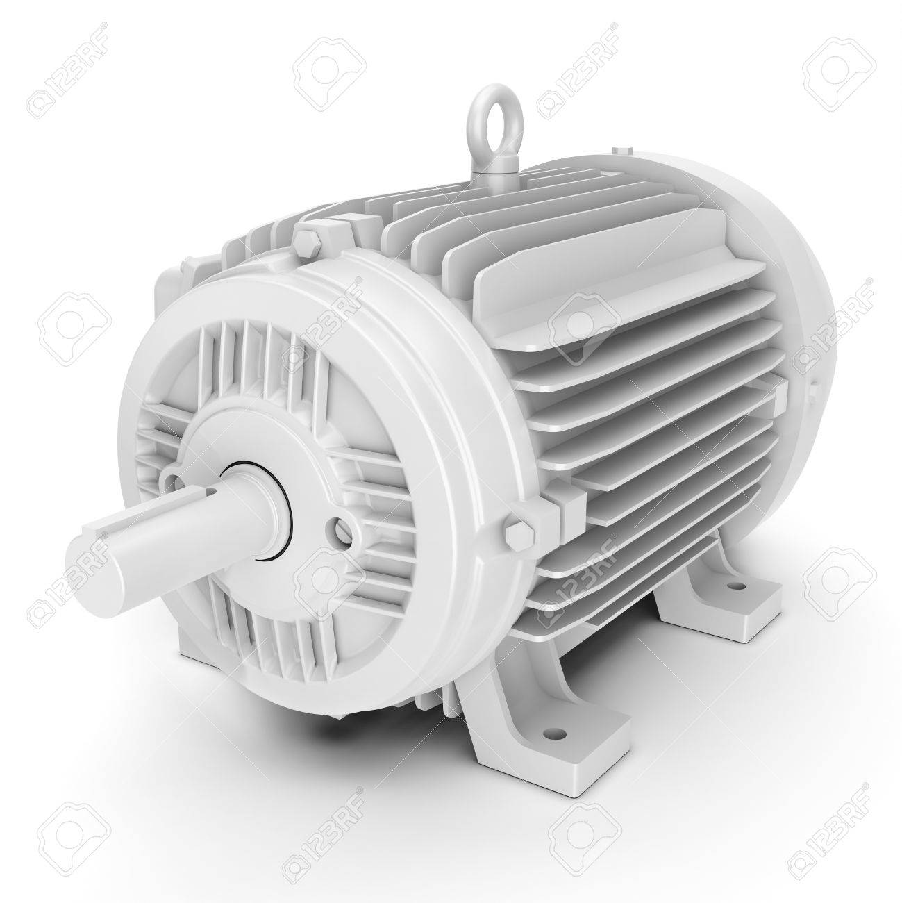 3d Big Electric Motor On White Background Stock Photo Picture And Royalty Free Image Image