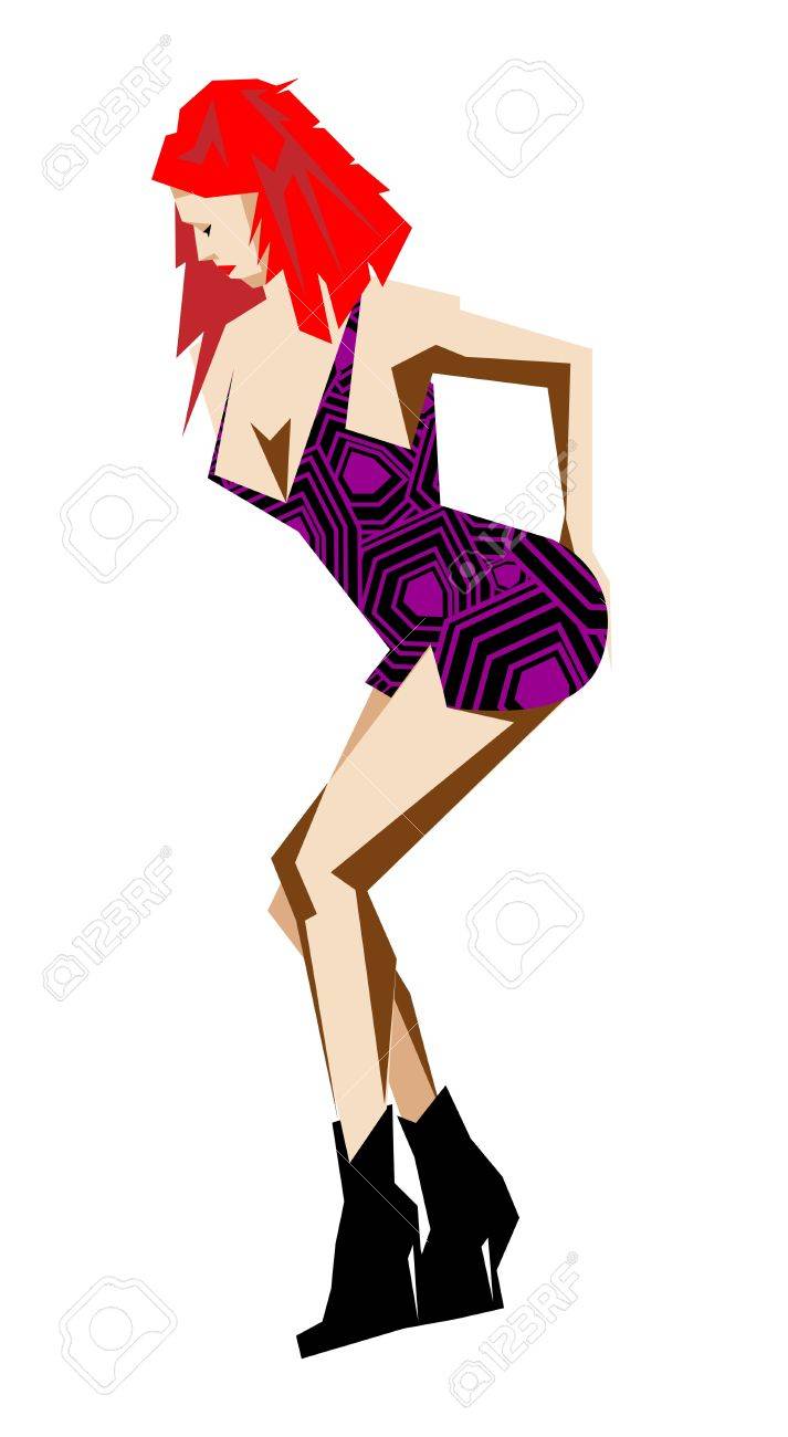 ファッション ポップアート女の子イラストのイラスト素材 ベクタ Image