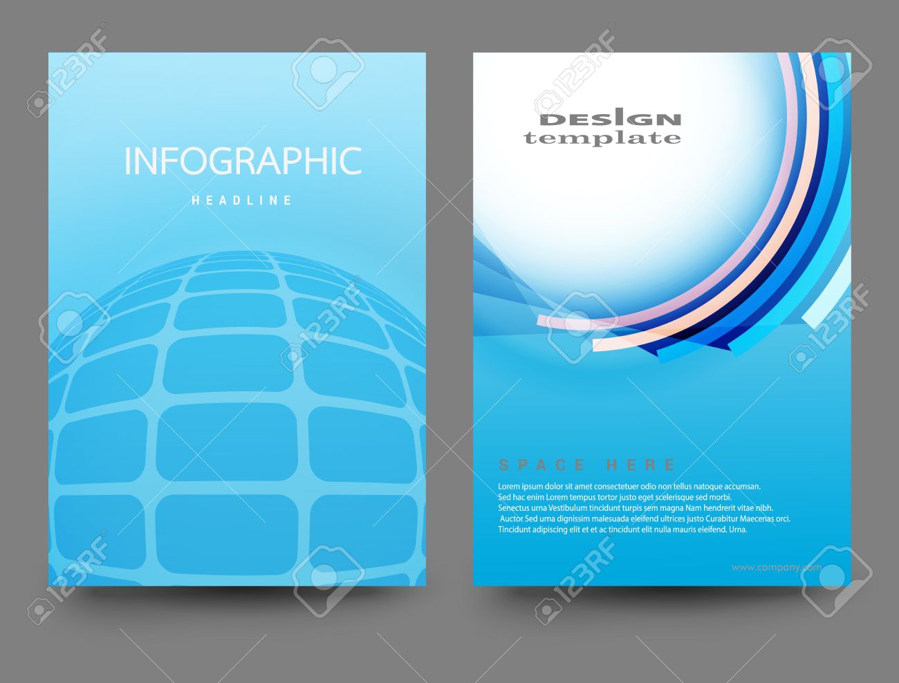 brochure design template vector flyer design layout illustrations
