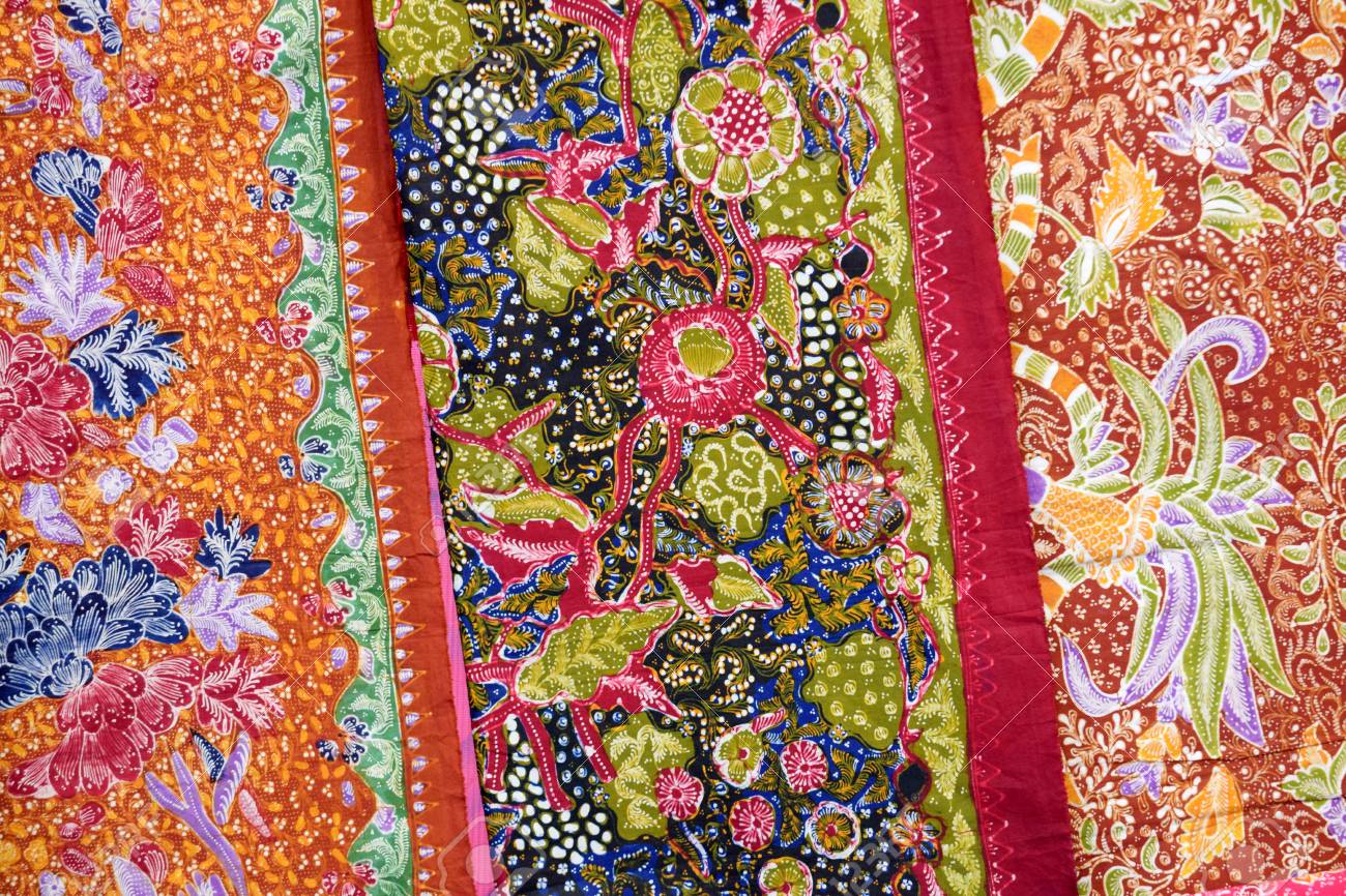 Closeup Of Colorful Batik, Lasem, Tuban, Central Java, Indonesia