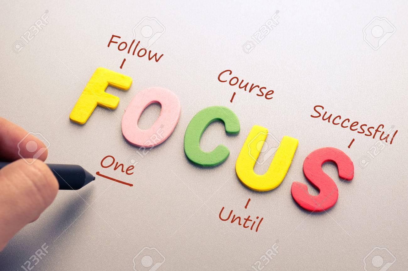 wood letter of focus