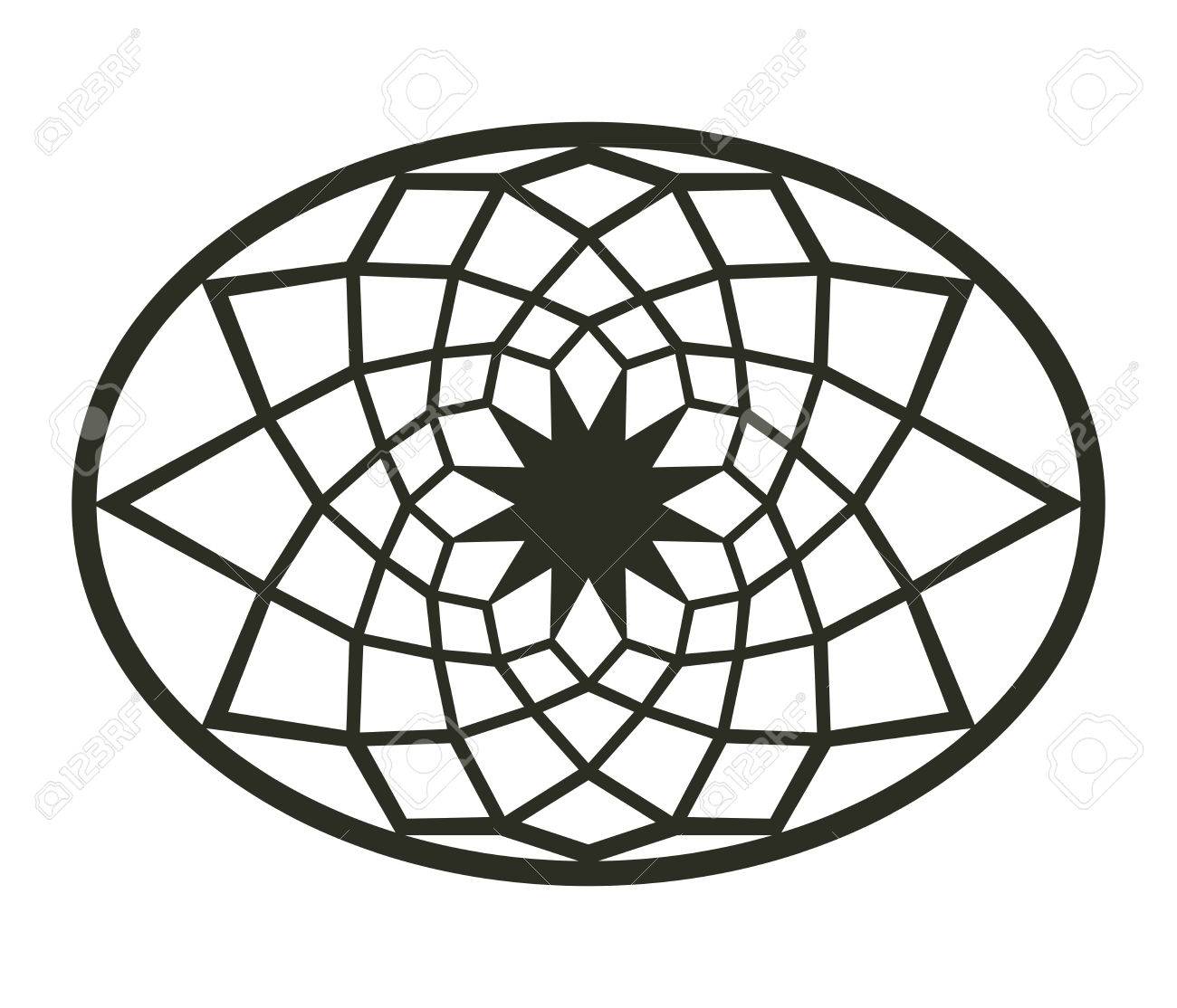 国会議事堂の床装飾の幾何学的設計のイラスト素材 ベクタ Image