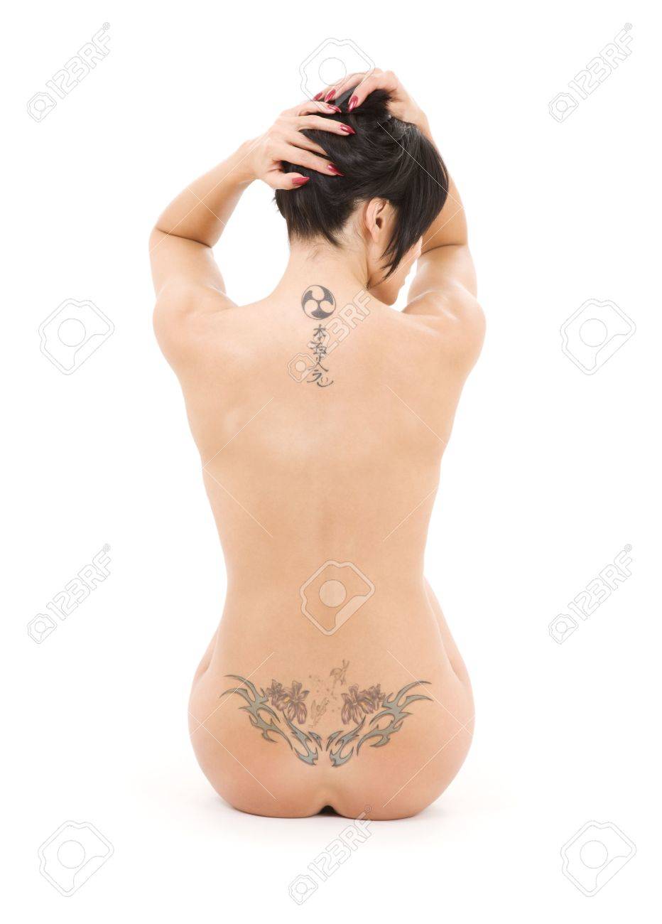 Picture Of Muscular Naked Woman With Tattoo On Back Stock Photo, Picture  and Royalty Free Image. Image 4006849.