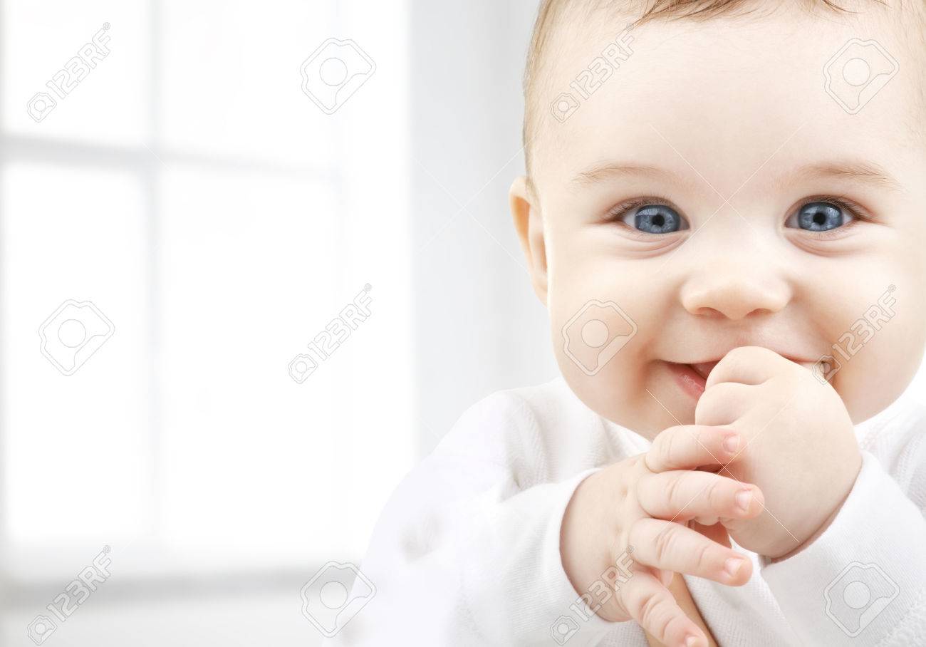 Child Happiness And People Concept Adorable Baby Stock Photo