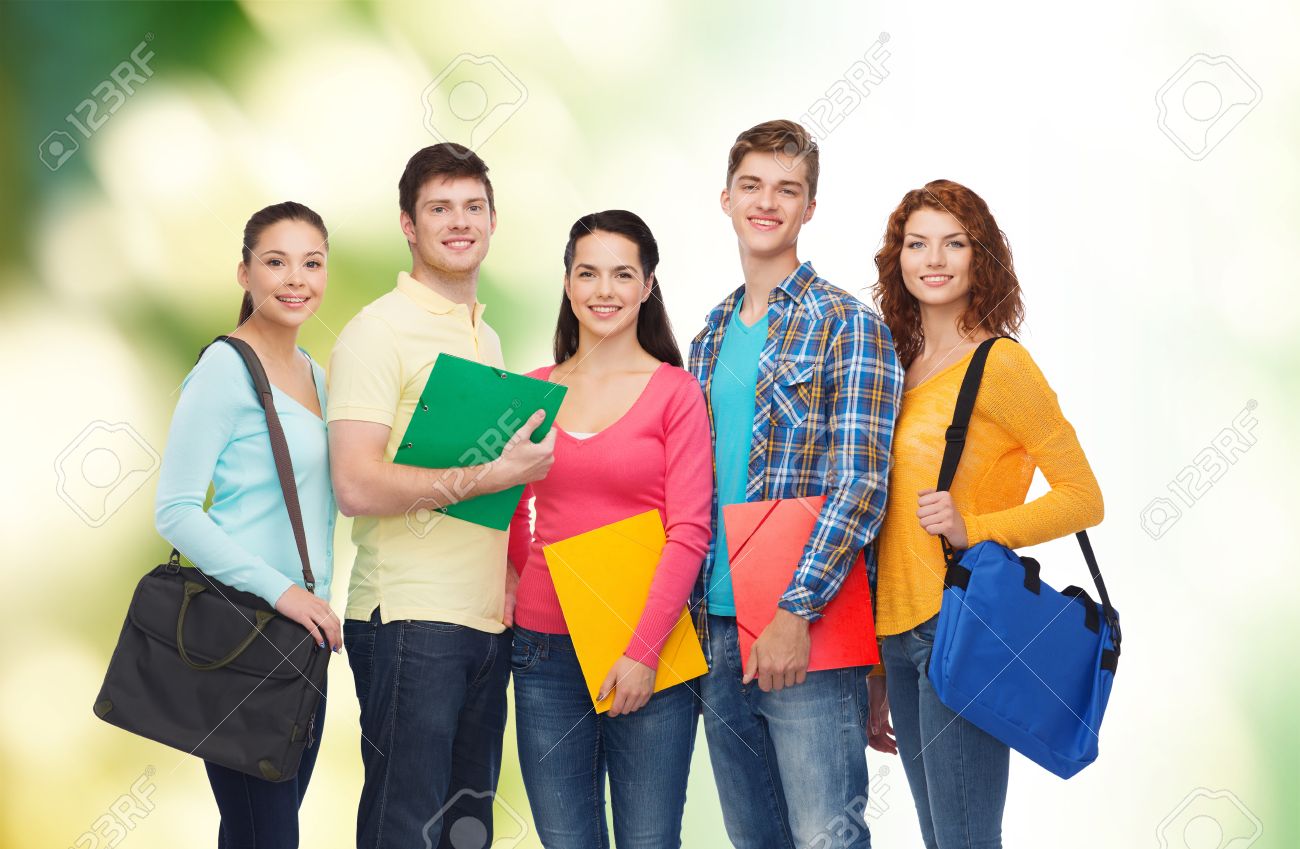 friendship ecology education and people concept group of stock