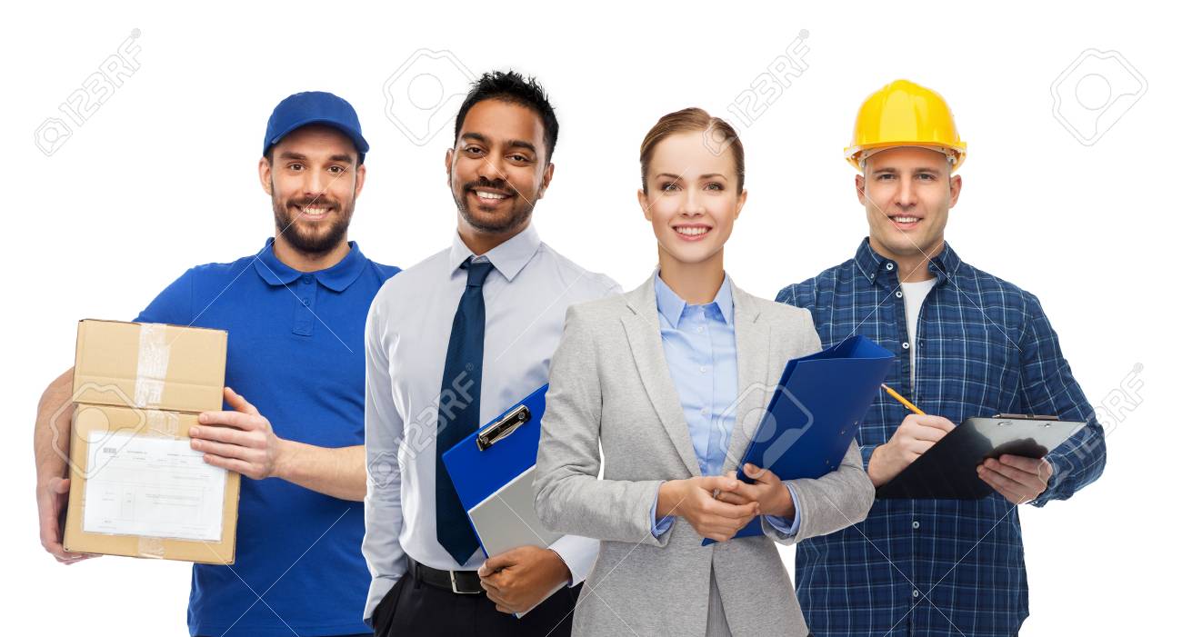 group of office people and manual workers - 122220840 group of office people and manual workers - 122220840