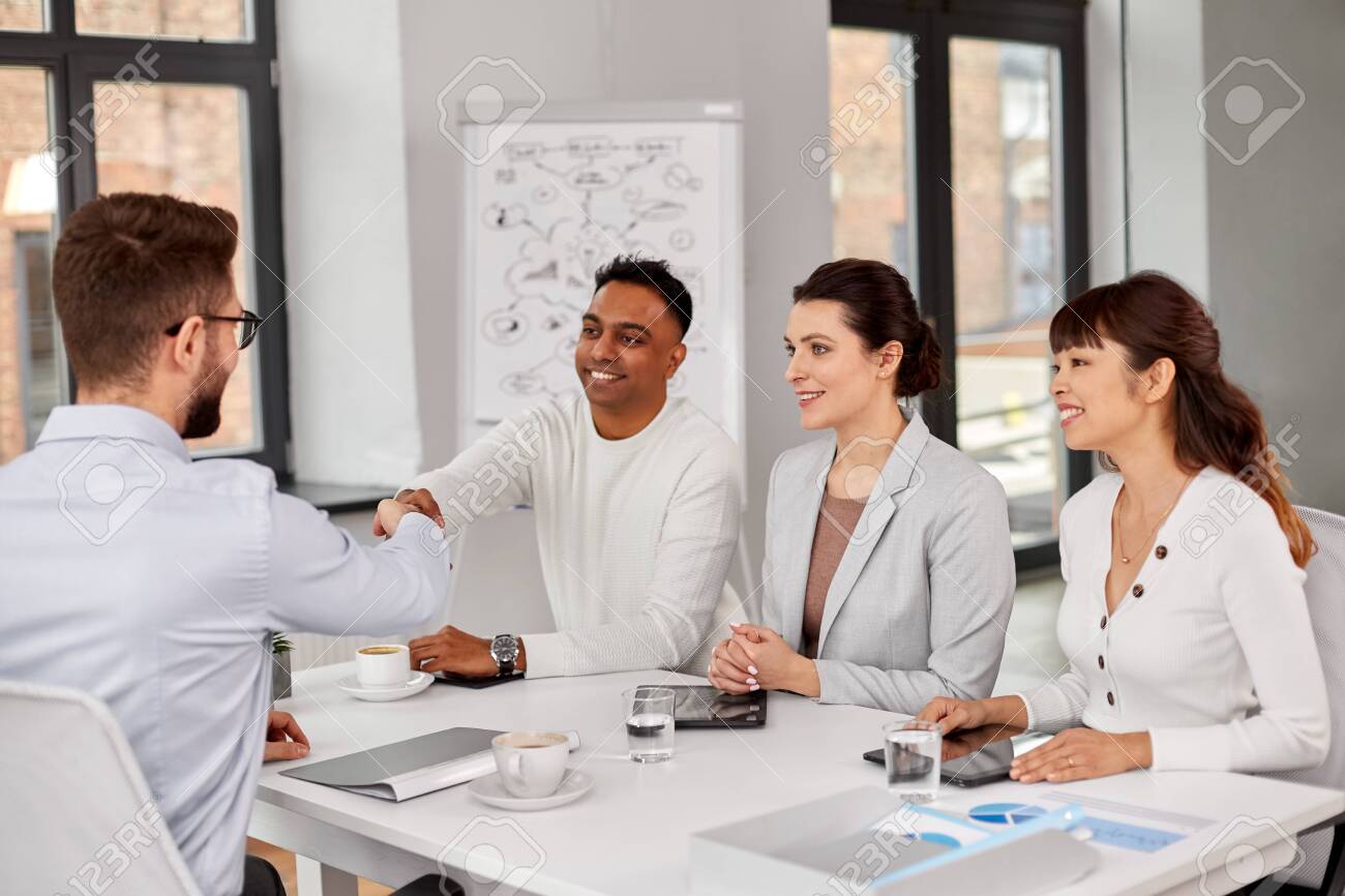 Recruiters having interview with employee - 123602826 Recruiters having interview with employee - 123602826