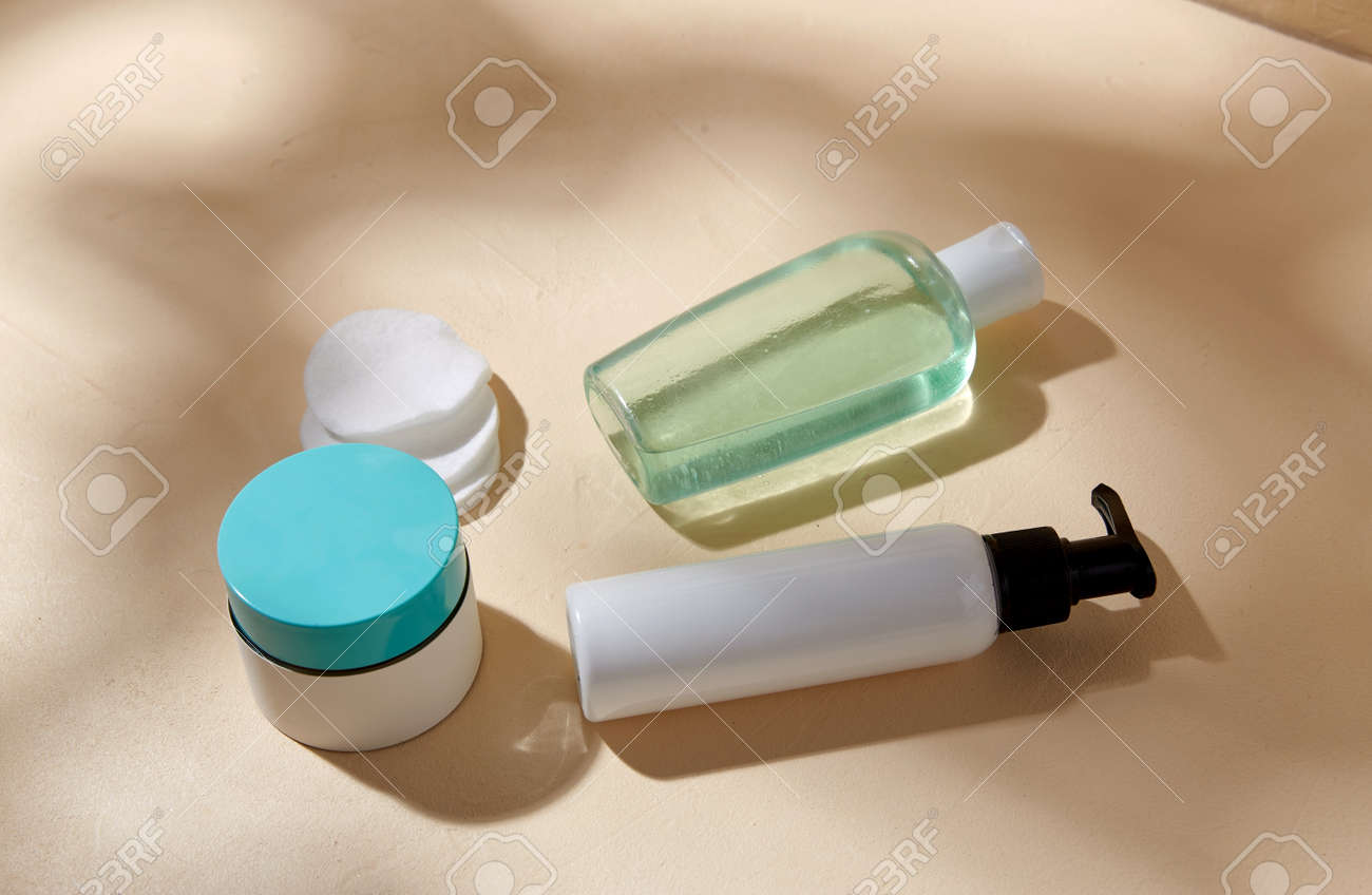 body milk, lotion, moisurizer and cotton pads - 169967360 body milk, lotion, moisurizer and cotton pads - 169967360