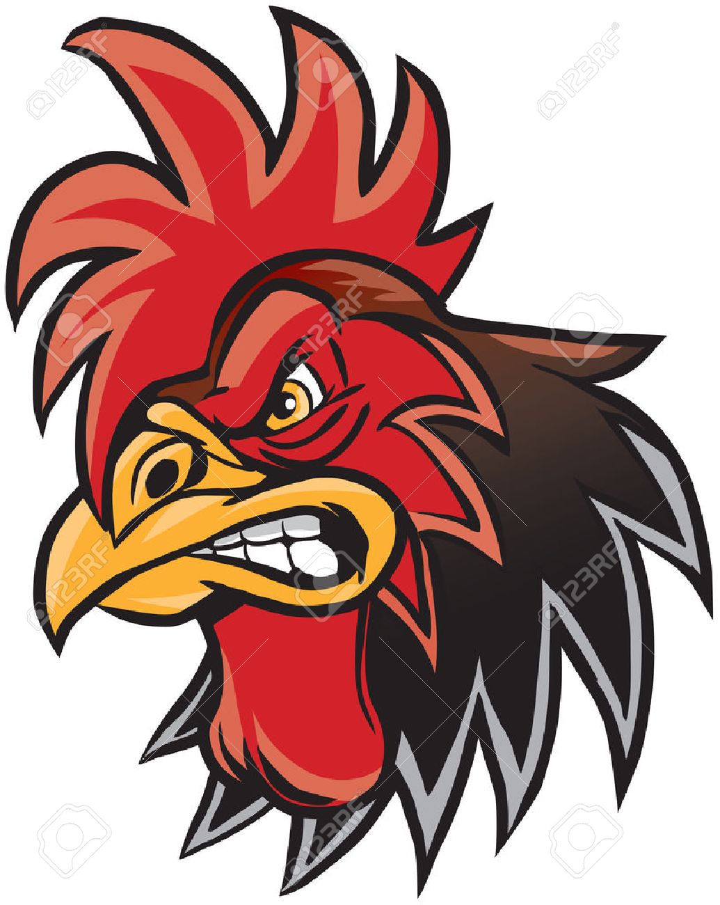 Vector De Dibujos Animados Ilustracion Del Arte De Clip De Un Gallo O Gallo De Pelea O Gallo Cabeza De La Mascota Ilustraciones Vectoriales Clip Art Vectorizado Libre De Derechos Image 40217746