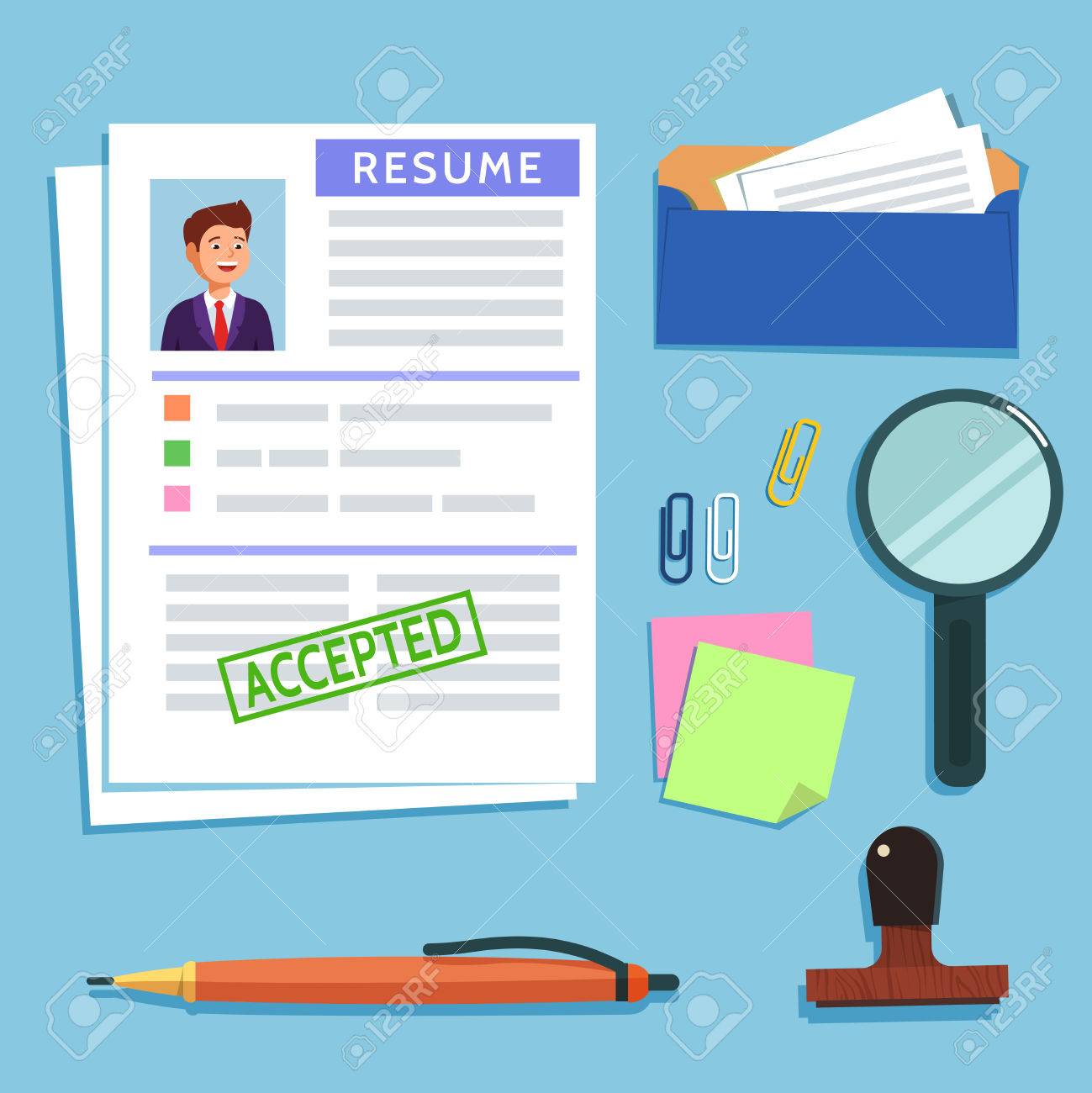 ベクトル履歴書のフラット イラスト青の背景に Cv アイコン 採用 雇用 人材育成 チーム管理は概念を受け入れた のイラスト素材 ベクタ Image ベクトル履歴書のフラット イラスト青の背景に Cv アイコン 採用 雇用 人材育成 チーム管理は概念を受け入れた のイラスト素材 ベクタ Image