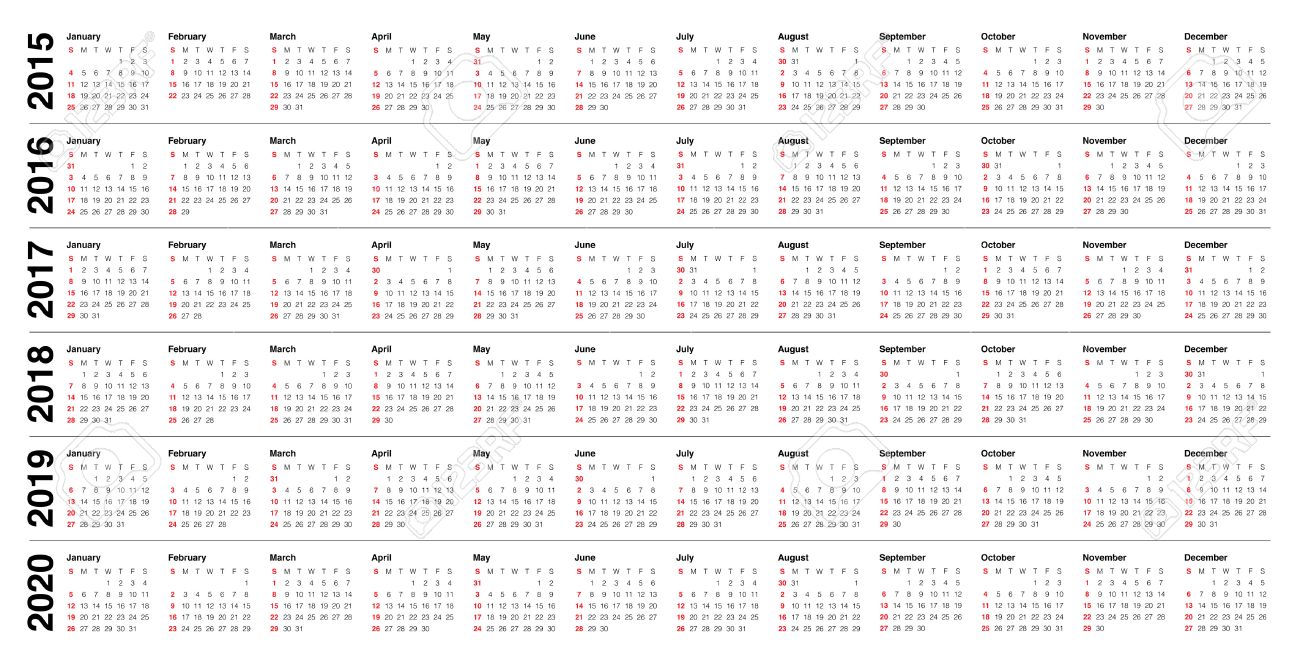 editable calendar 2015 2018