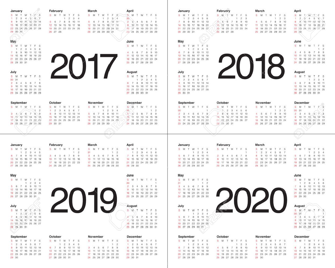simple calendar 2018