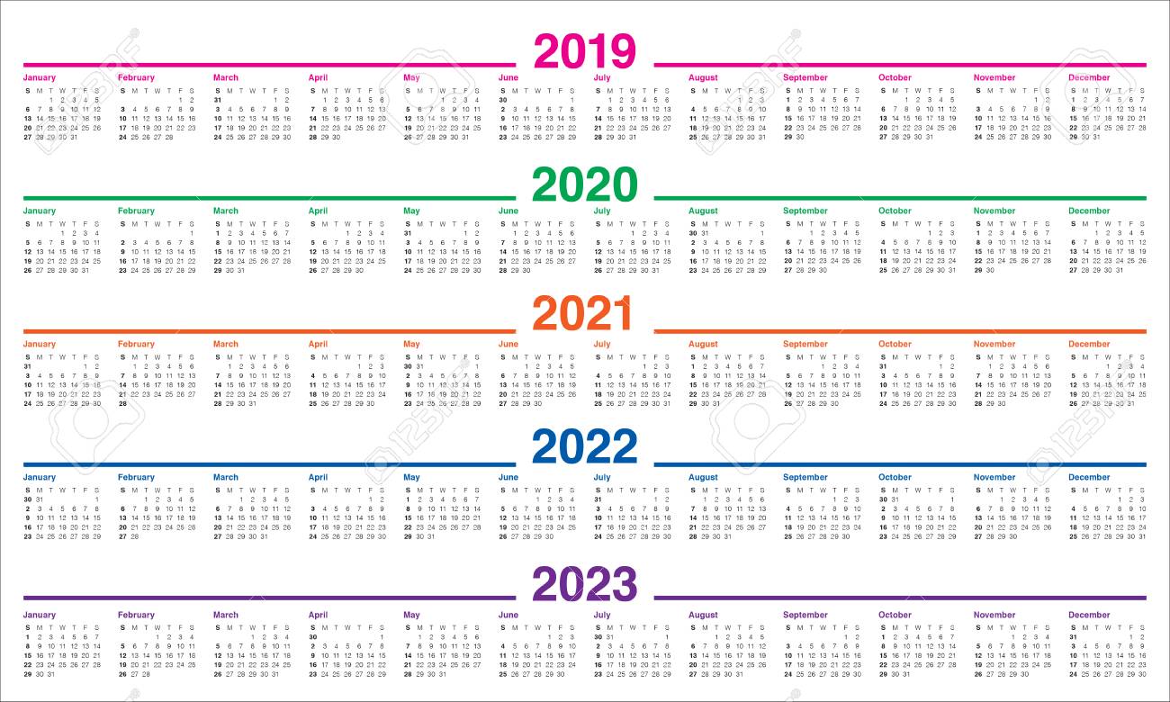 Ucsb 2023 2023 Calendar Year 2019 2020 2021 2022 2023 Calendar Vector Design Template, Simple And  Clean Design Royalty Free Svg, Cliparts, Vectors, And Stock Illustration.  Image 110221064.