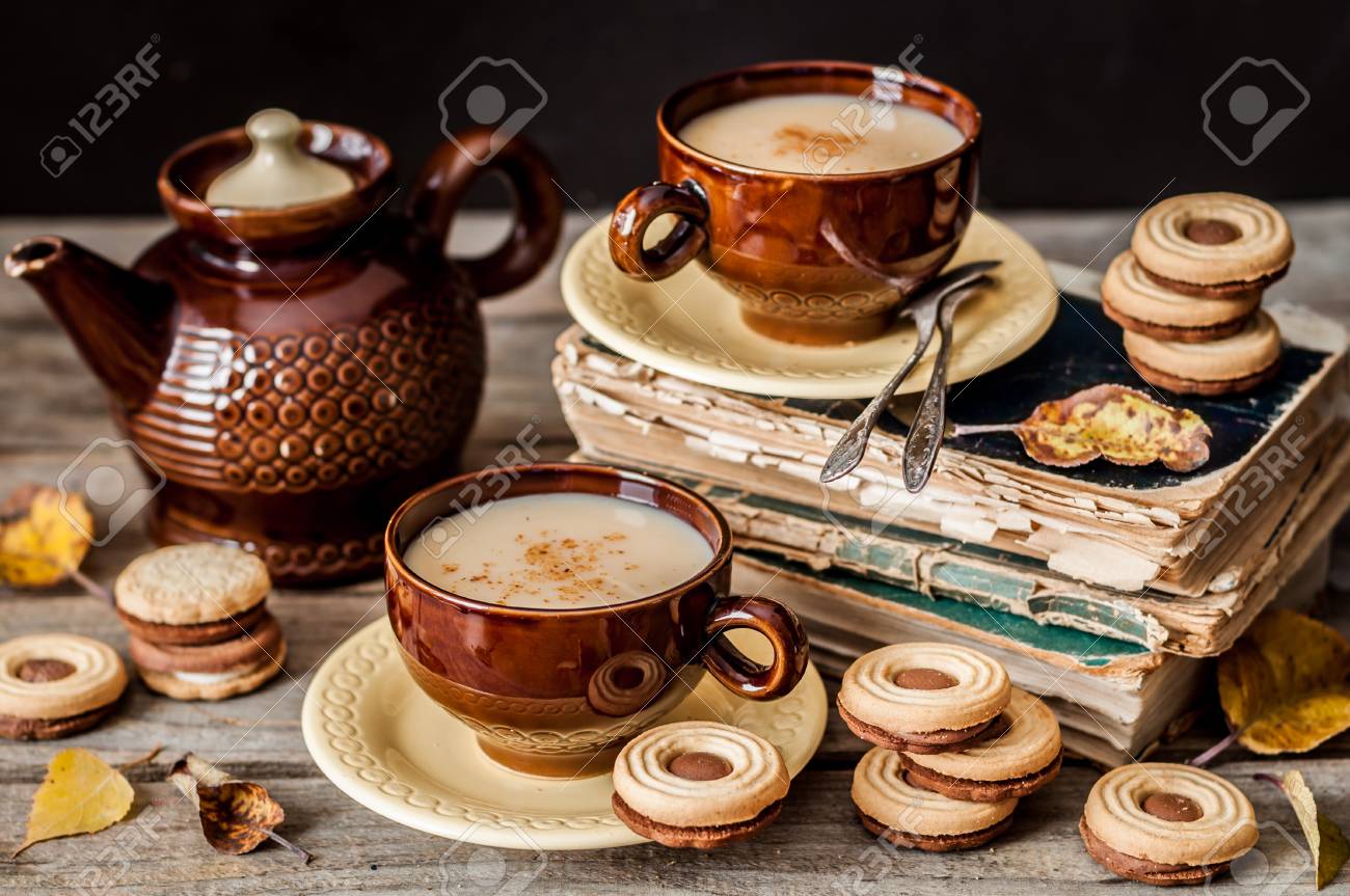 Two Cups Of Tea And Biscuits Autumn Mood Stock Photo Picture And Royalty Free Image Image Two Cups Of Tea And Biscuits Autumn Mood Stock Photo Picture And Royalty Free Image Image