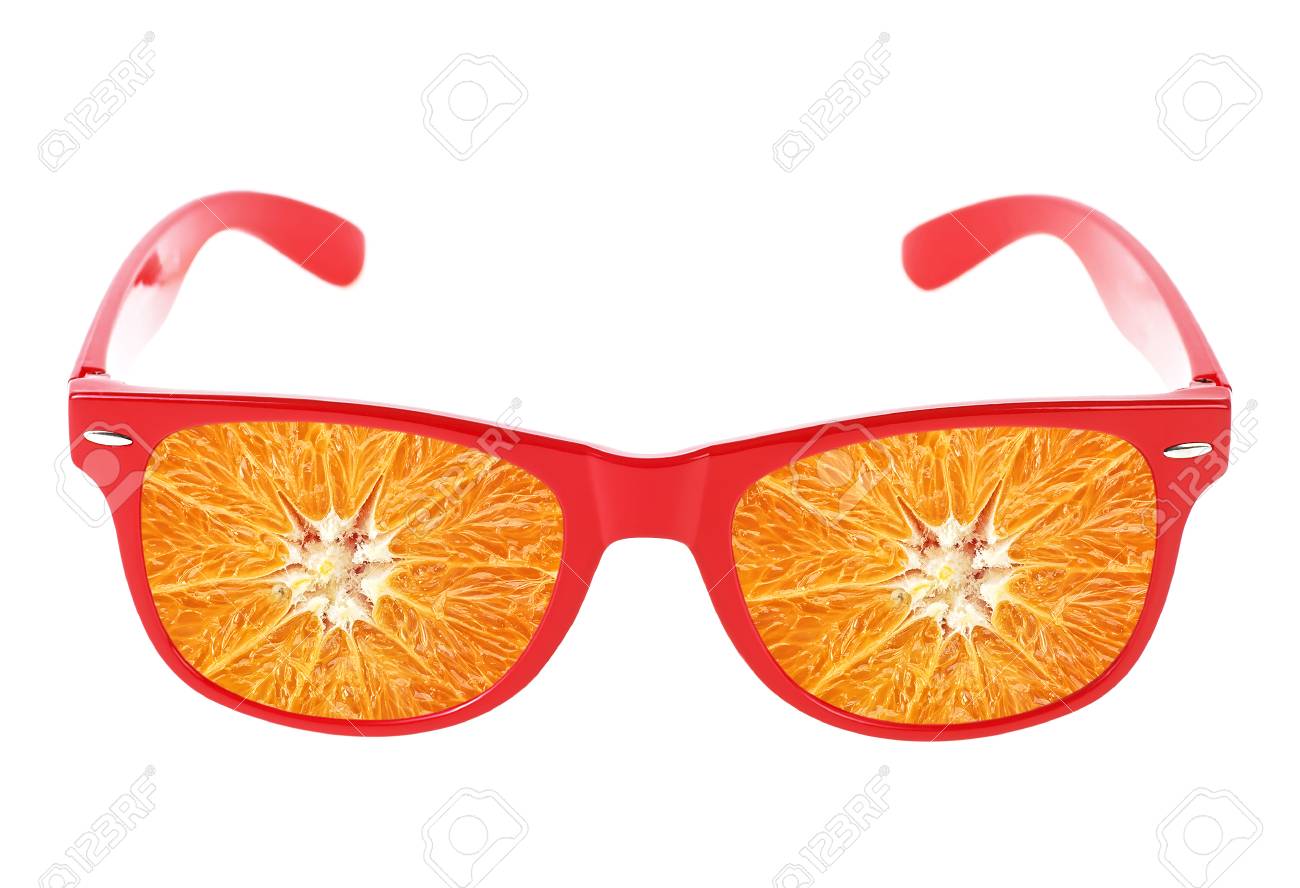 orange with sunglasses