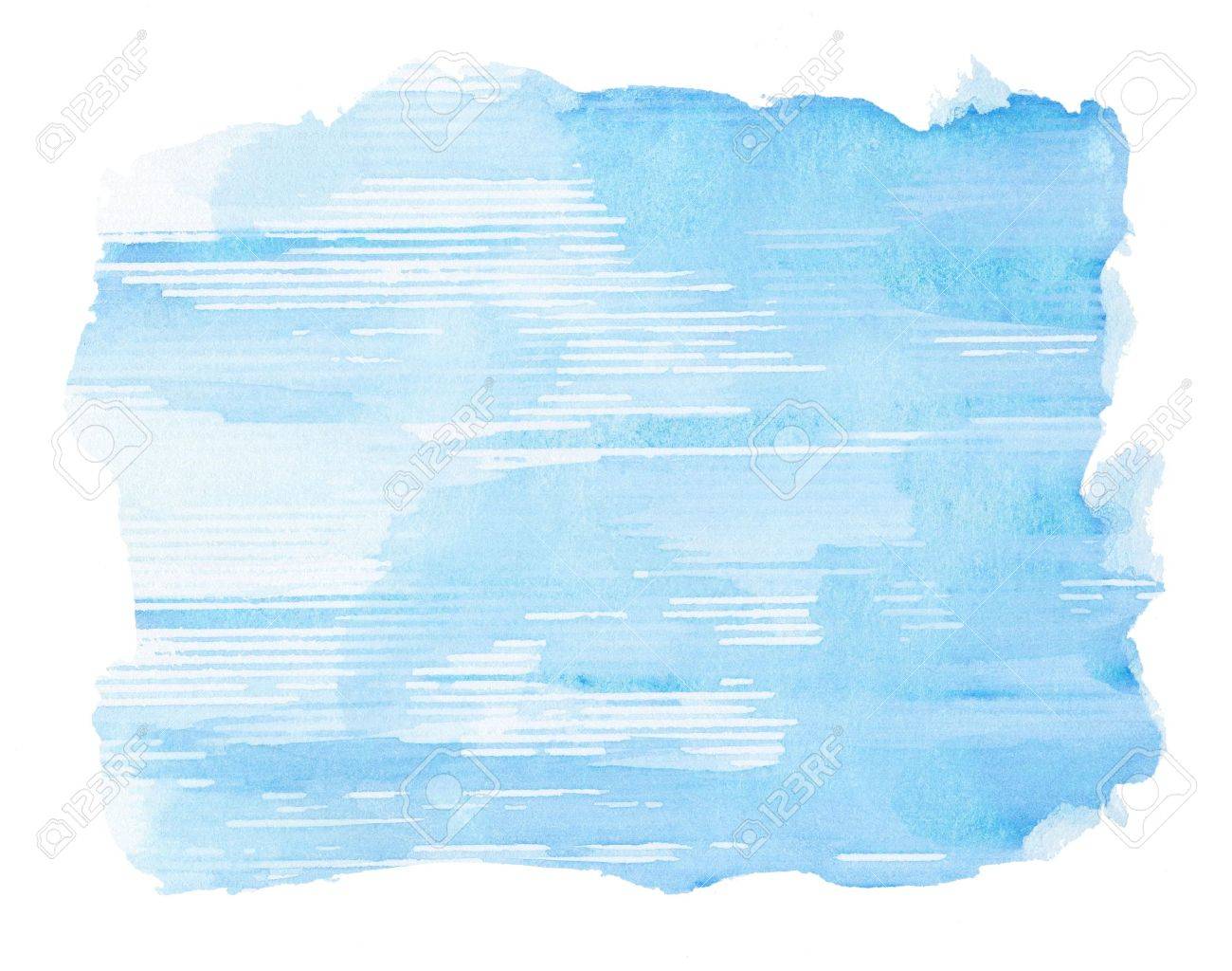 抽象的なブルー水彩背景 の写真素材 画像素材 Image