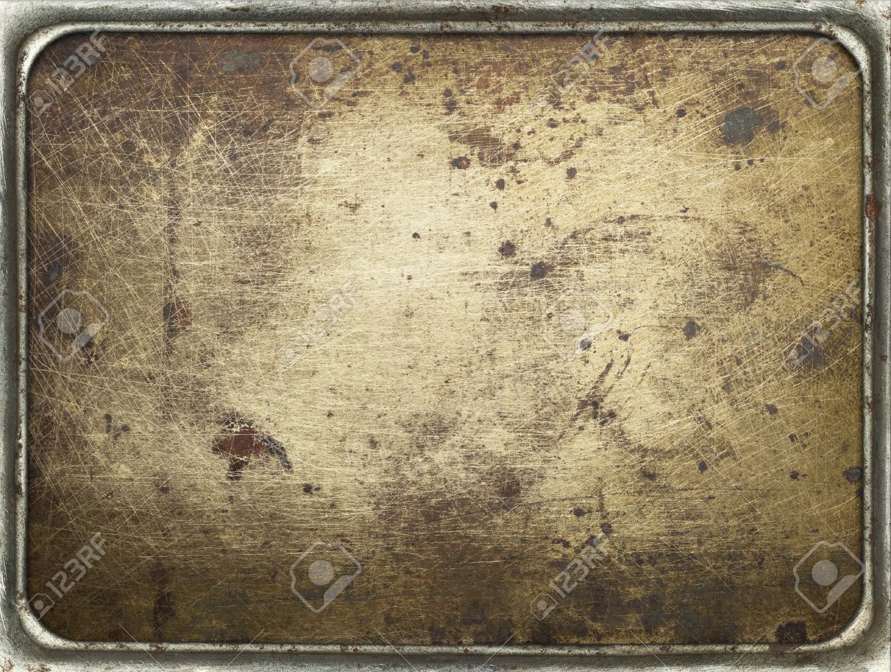 Brass Plate Texture In A Frame Old Metal Background Stock Photo Picture And Royalty Free Image Image