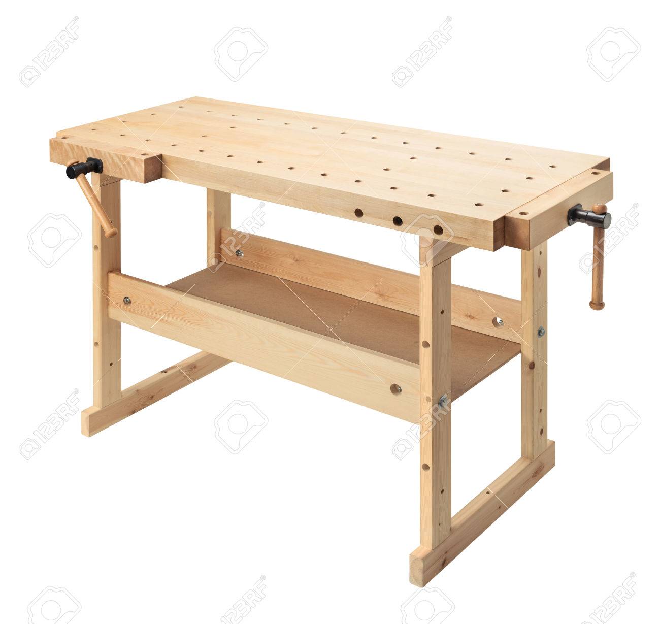 Ejecutante Célula somatica obispo Banco De Trabajo 145x49x86cm De Madera (Rubberwood) Con Estante Y Pinzas De  Sujeción Para Talleres | lagear.com.ar