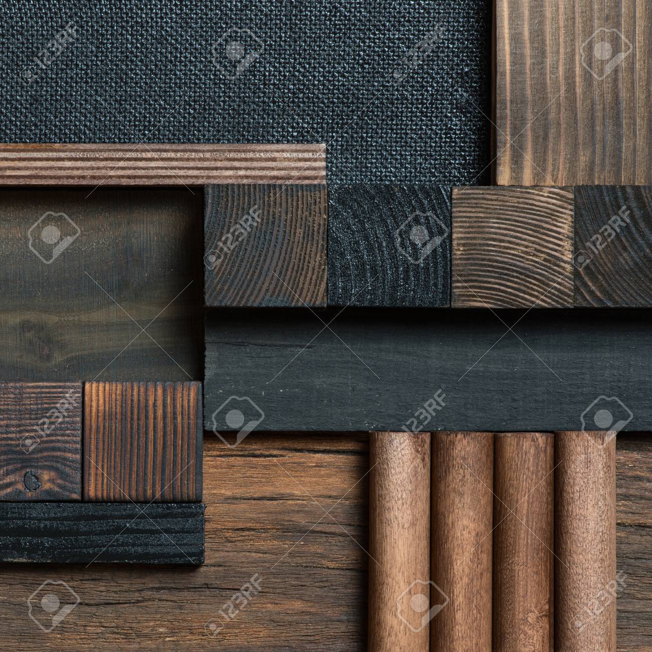 dark wood block