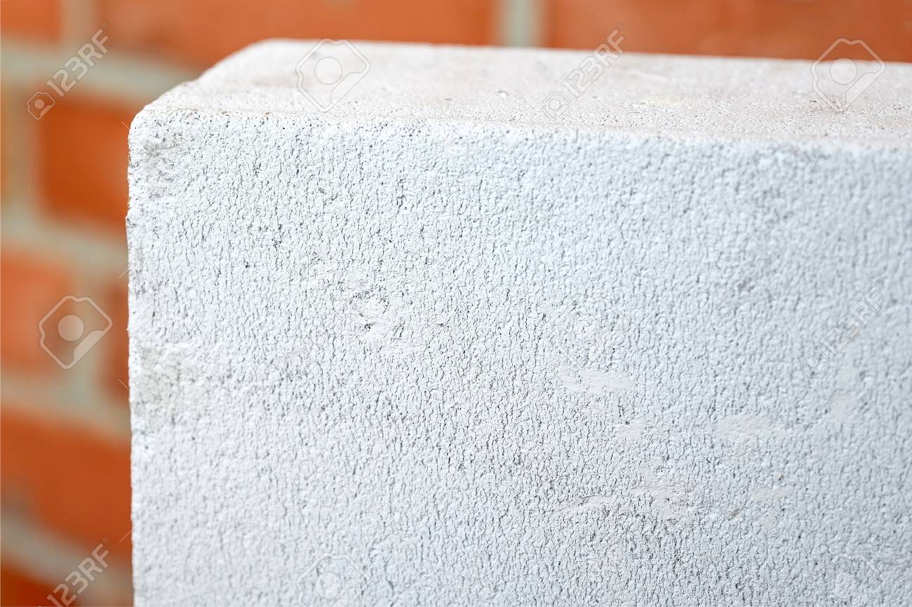 Aerated Concrete Block. White 