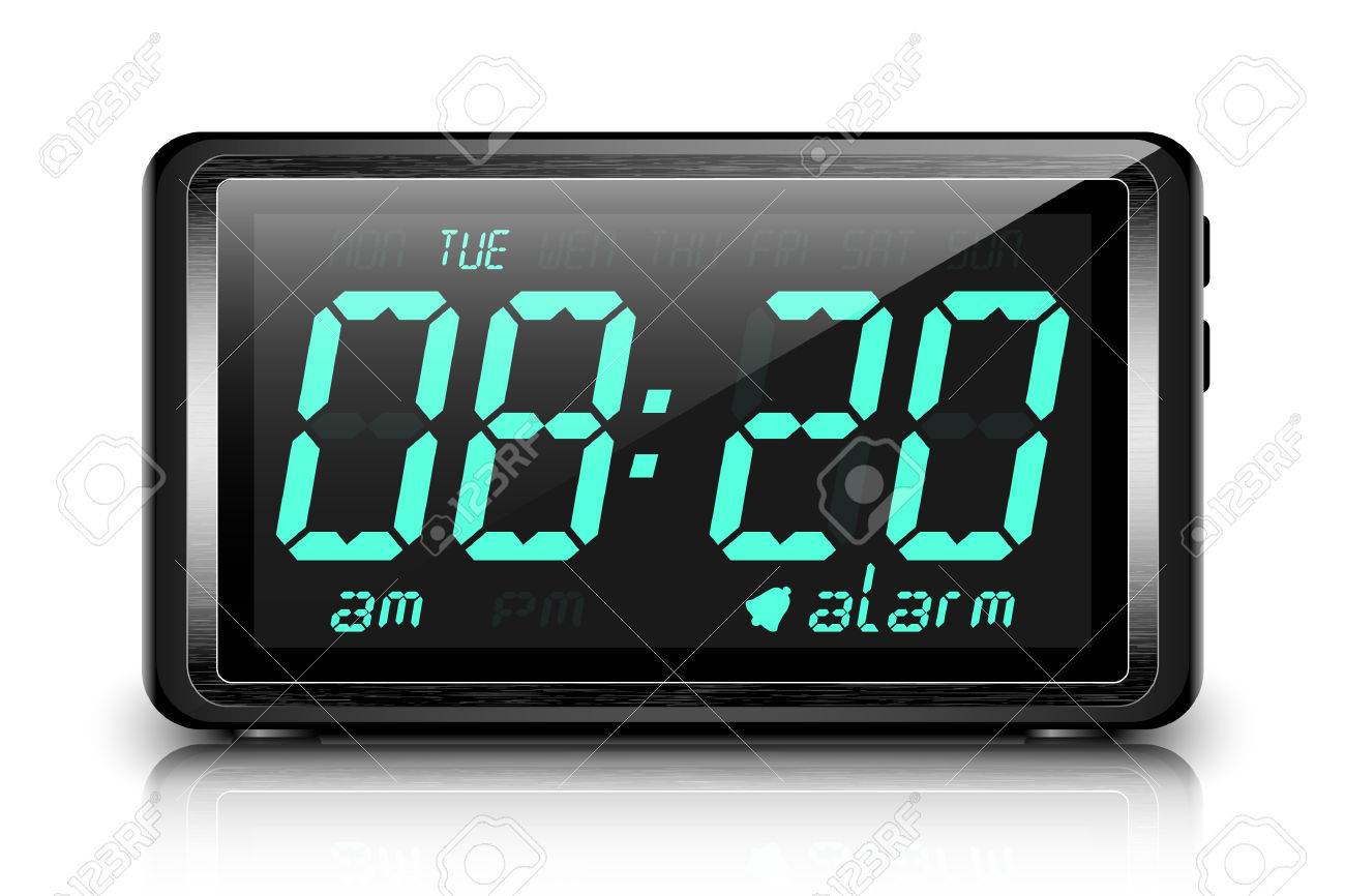 デジタル目覚まし時計のイラスト素材 ベクタ Image