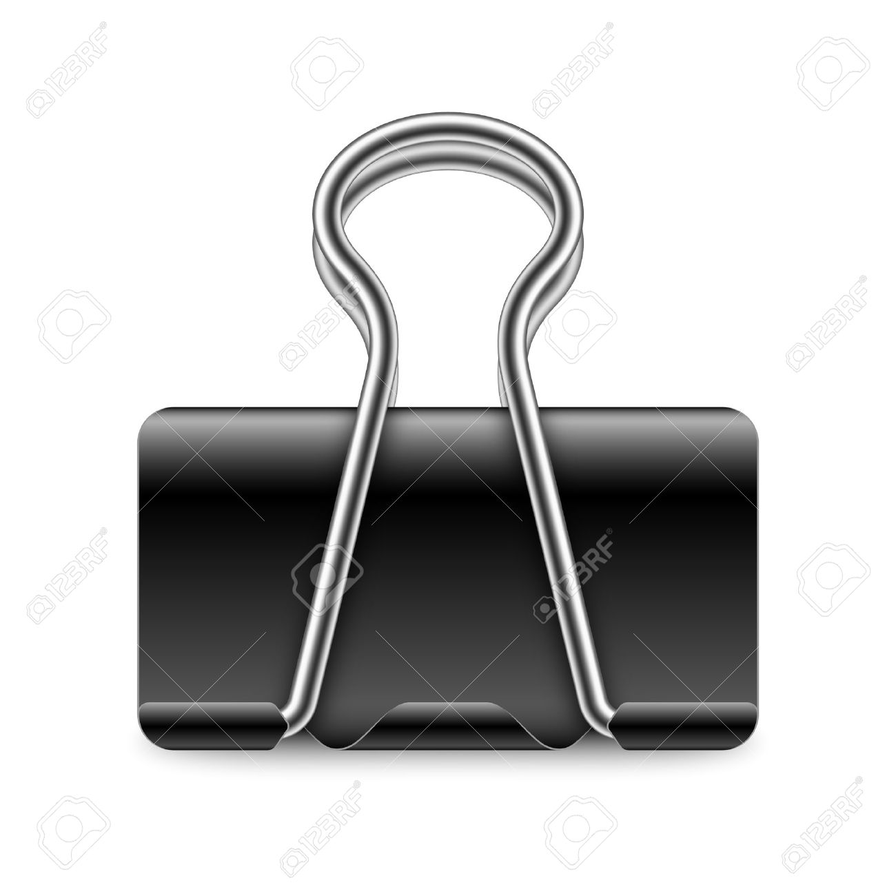 白い背景で隔離のバインダー クリップ アイコン のイラスト素材 ベクタ Image