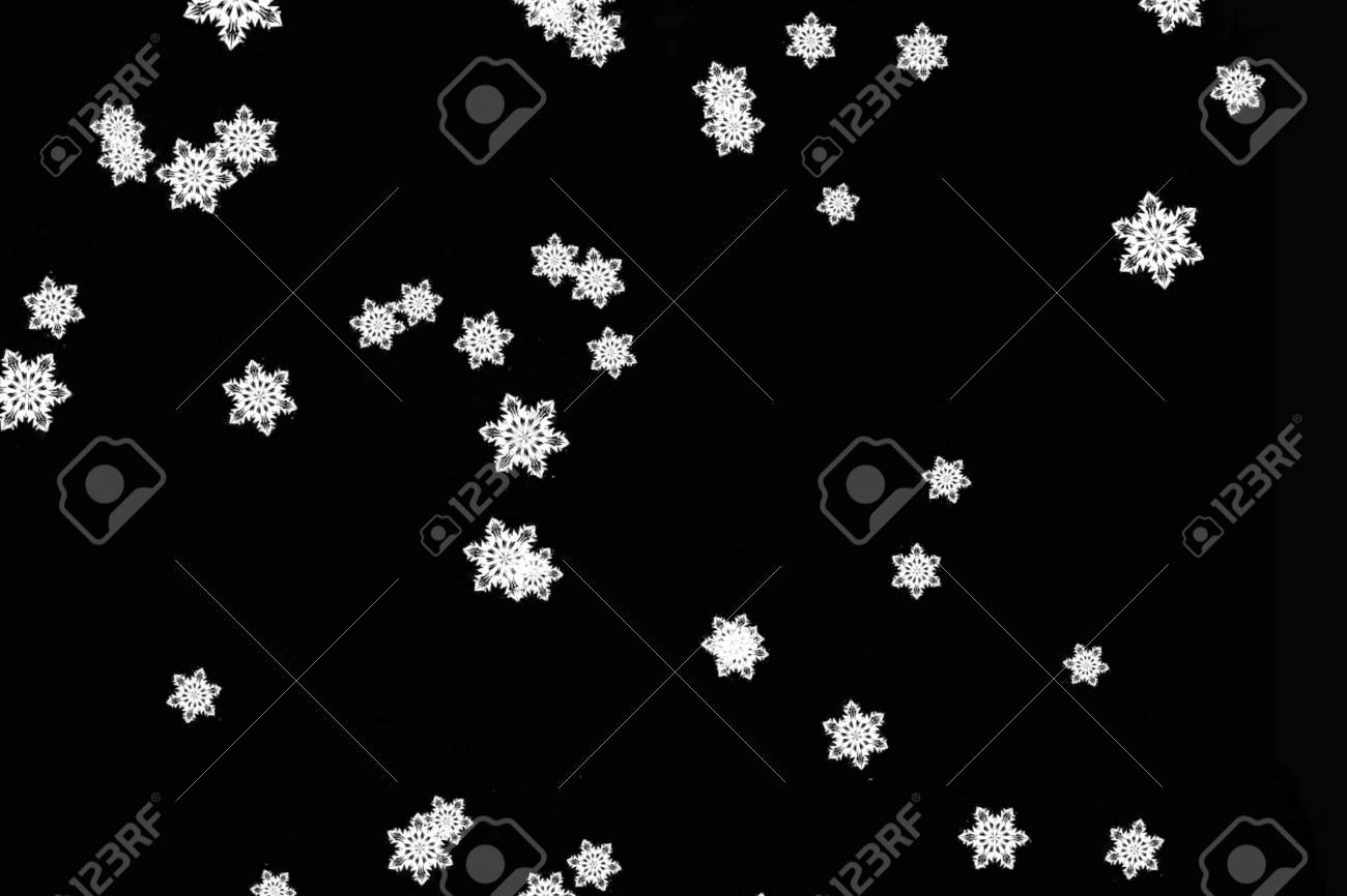 christmas black background with snowflakes falling snow from stock christmas black background