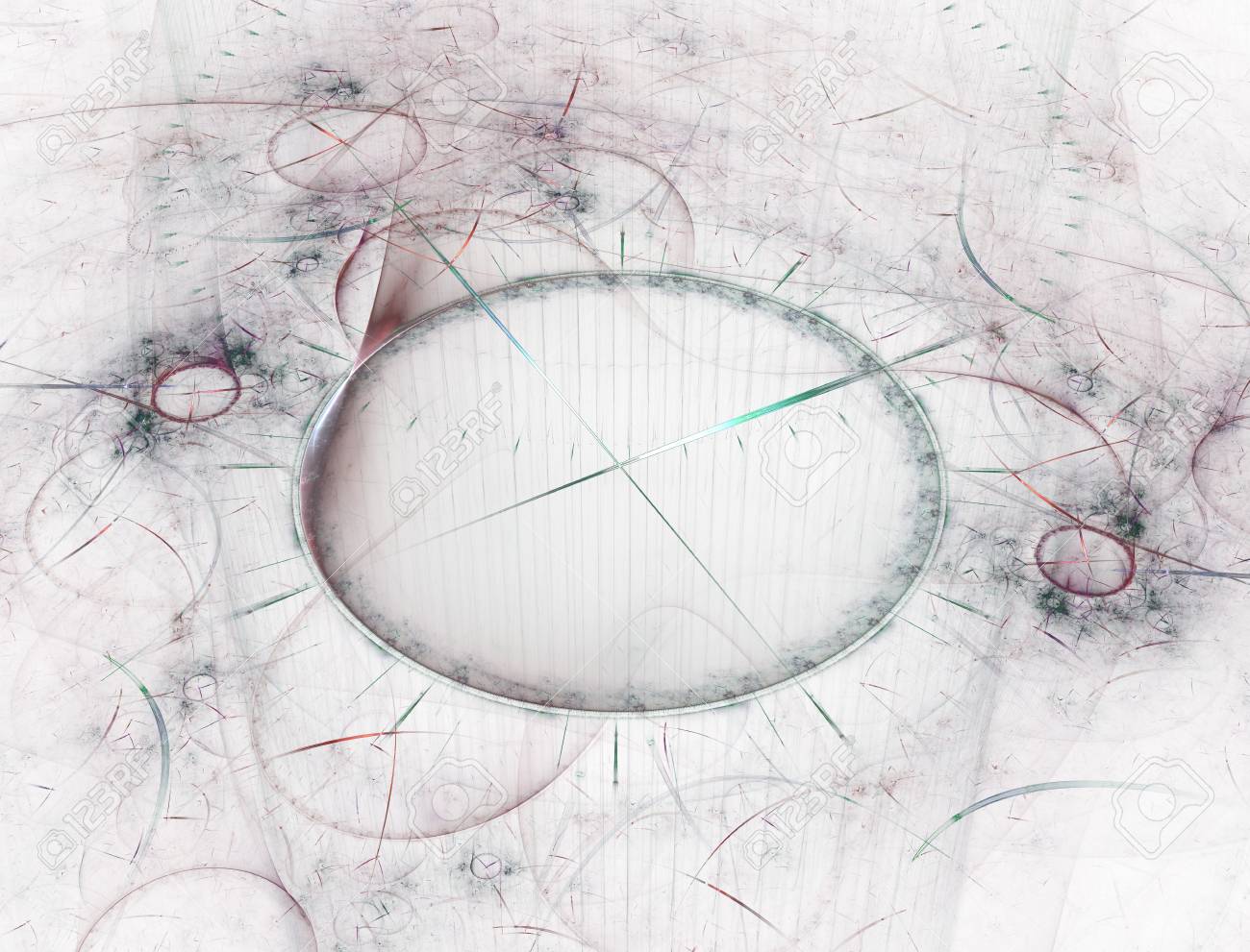 タイムマシン Eternity 3d シュールなイラストのメカニズム フラクタル時系列 時間 科学 現代技術への比喩的なリレーションシップを持つ時計とフラクタルの要素の組成物 の写真素材 画像素材 Image