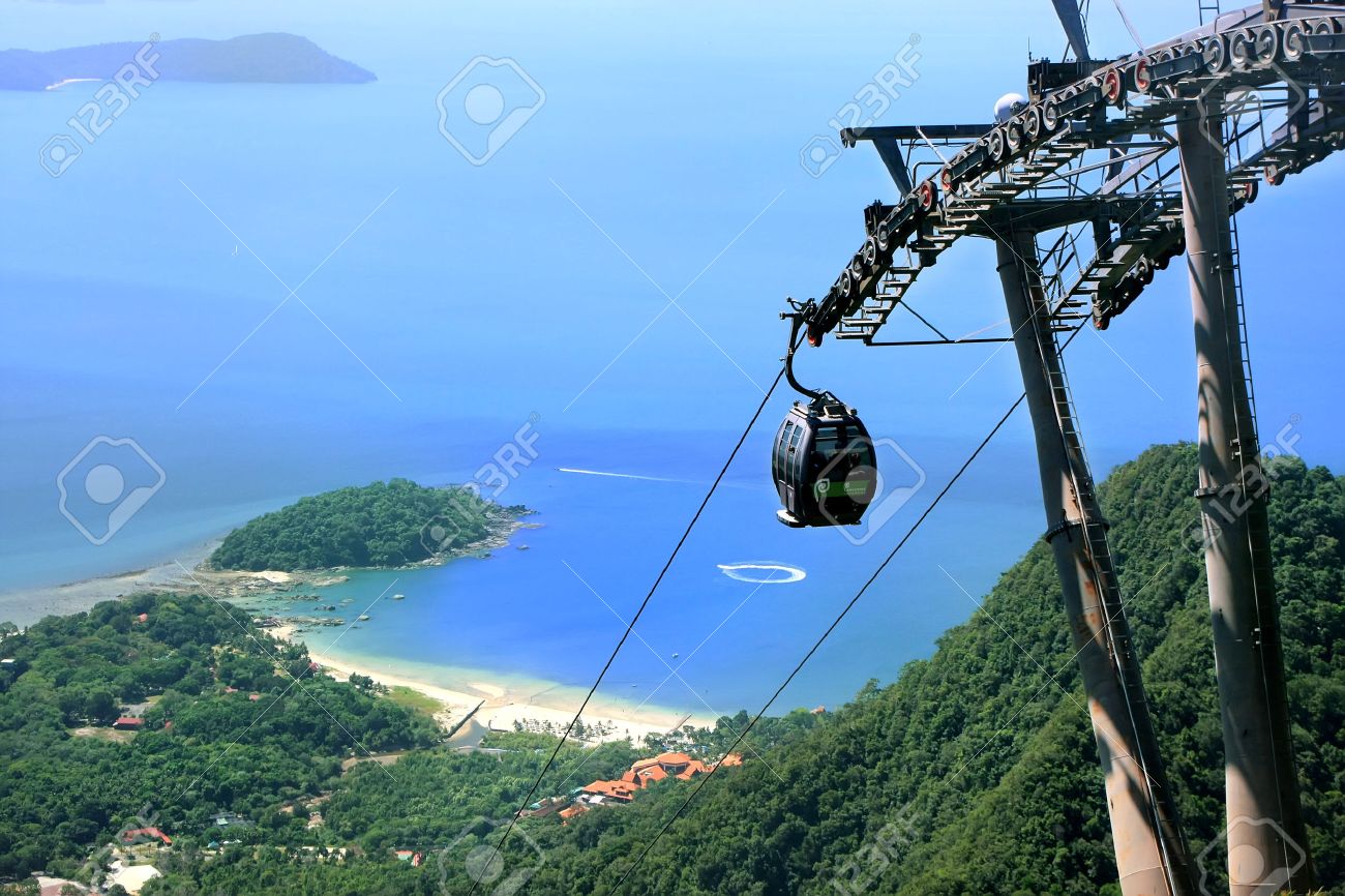 スカイ ブリッジ ケーブル カー ランカウイ島 マレーシア 東南アジア の写真素材 画像素材 Image