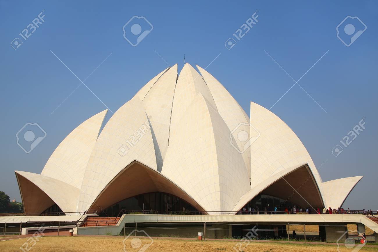 ニューデリー インドでロータス寺院 それはインドの亜大陸の母の寺として機能し 都市の顕著な魅力となっています の写真素材 画像素材 Image