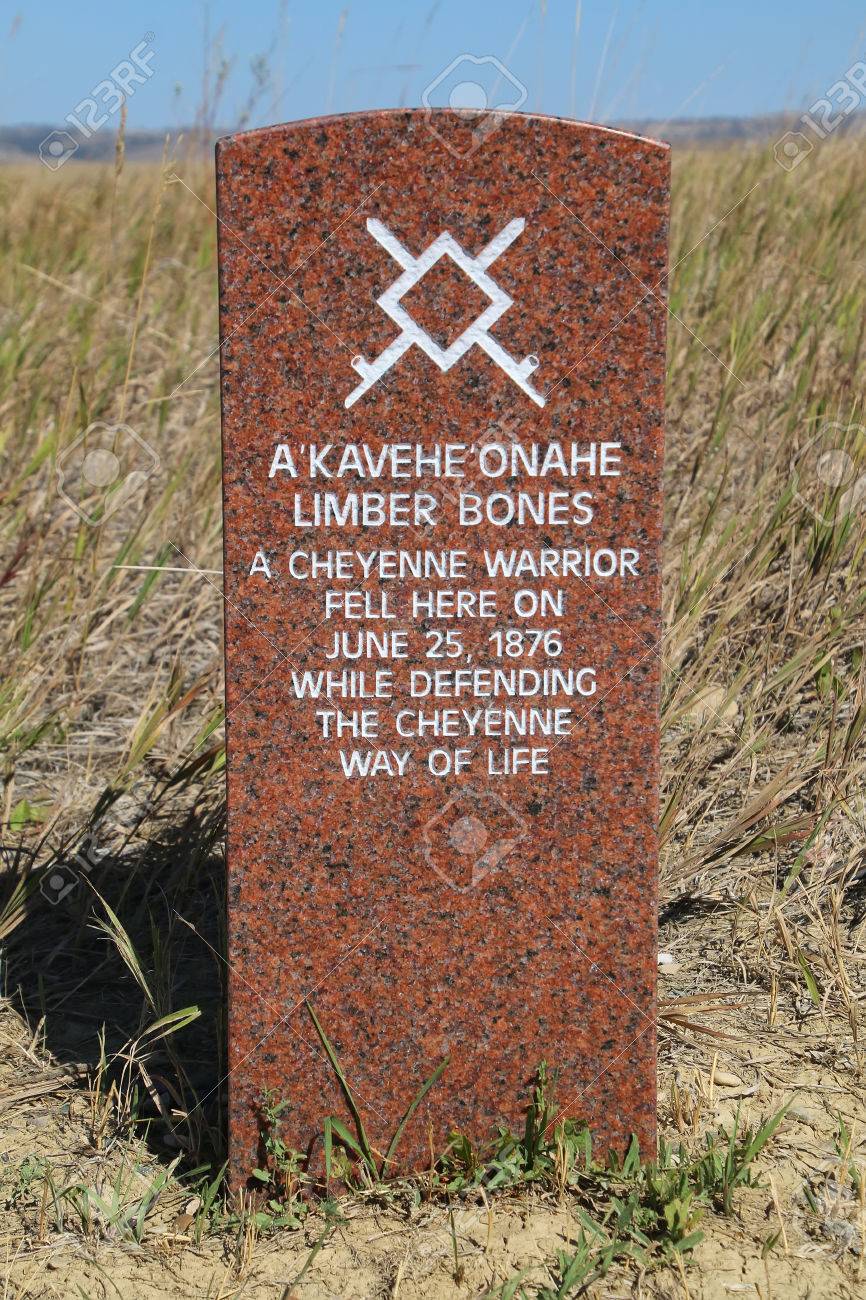 little bighorn battlefield on Indian Warrior Marker Stone At Little Bighorn Battlefield National Stock Photo Picture And Royalty Free Image Image 44680418