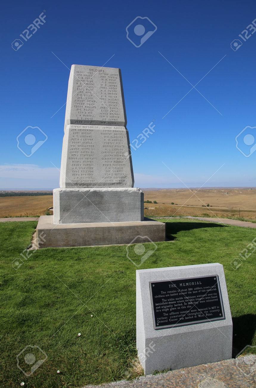 little bighorn battlefield on U S Army Memorial On Last Stand Hill At Little Bighorn Battlefield Stock Photo Picture And Royalty Free Image Image 47085666