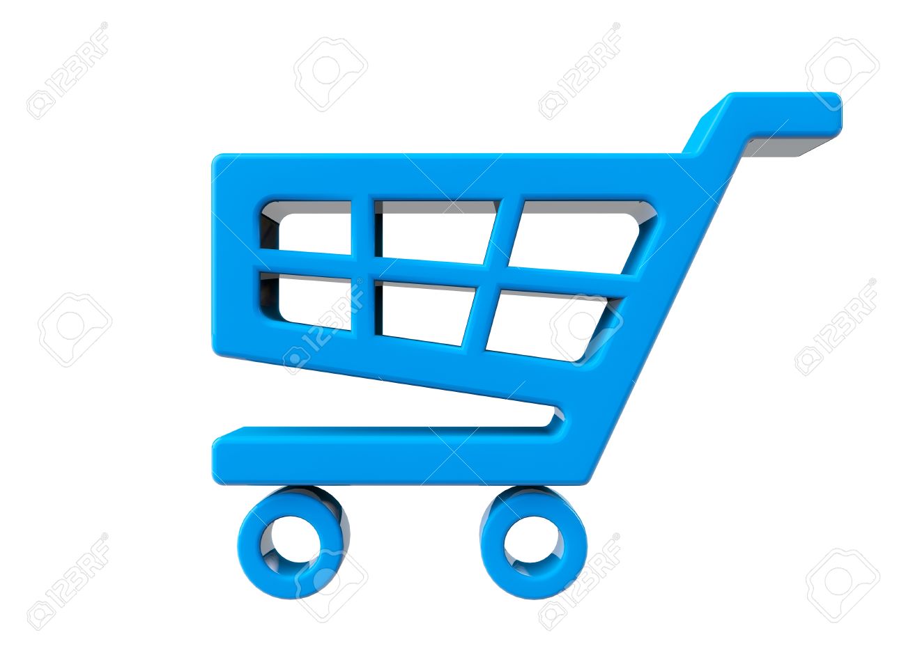 blue shopping cart icon