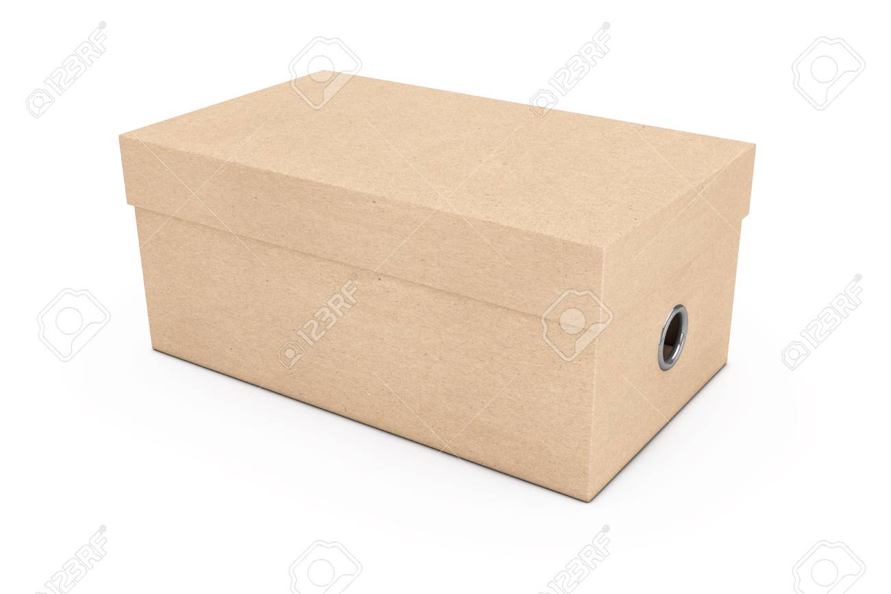Download Blank Cardboard Shoe Box Mockup For Your Design On A White Background Stock Photo Picture And Royalty Free Image Image 83025452