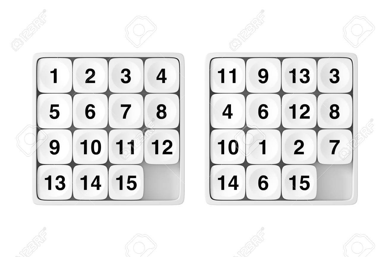 white pocket sliding fifteen rebus puzzle game on a white background rebus puzzle